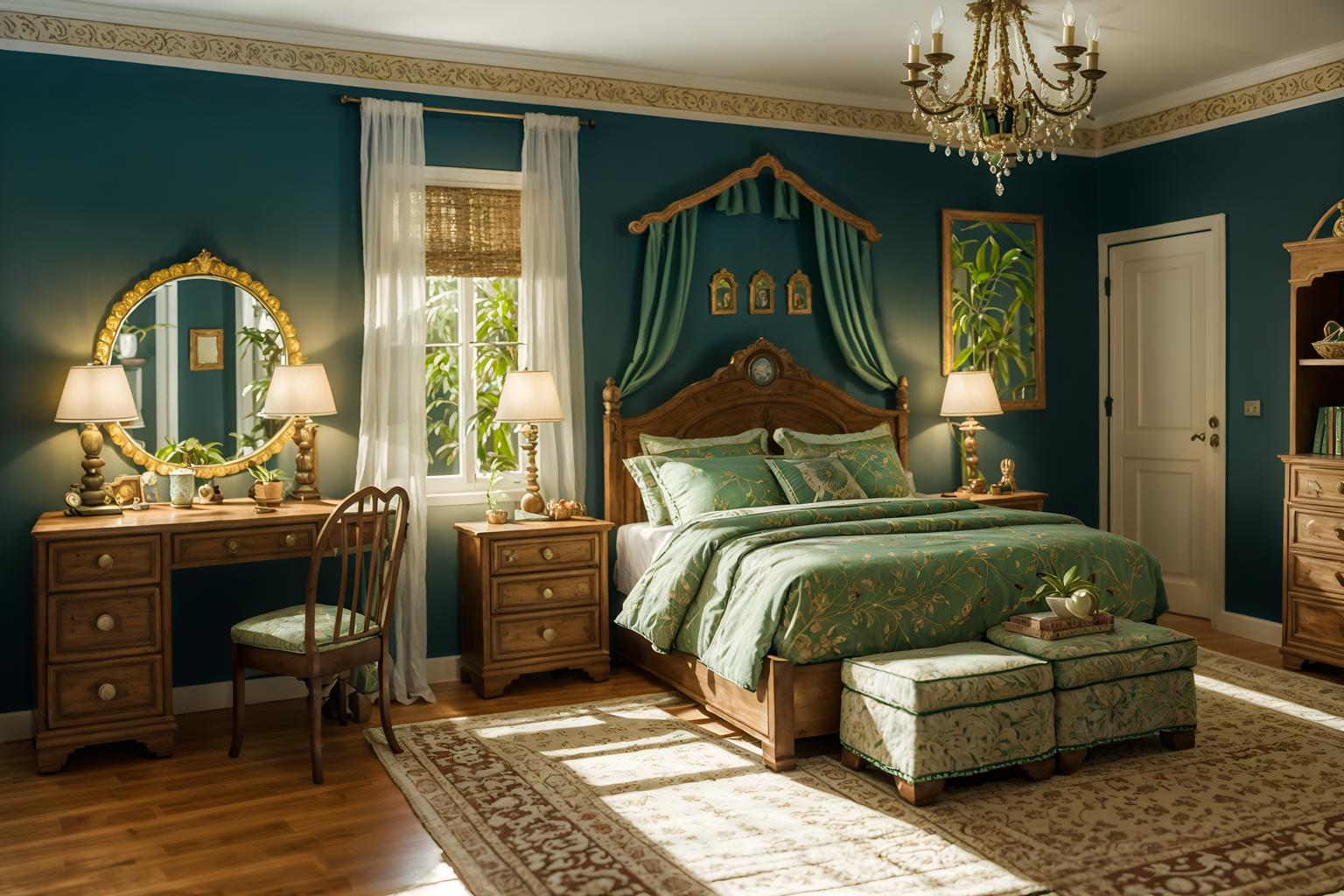 mediterranean-style (kids room interior) with headboard and accent chair and mirror and plant and dresser closet and storage bench or ottoman and night light and kids desk. . . cinematic photo, highly detailed, cinematic lighting, ultra-detailed, ultrarealistic, photorealism, 8k. mediterranean interior design style. masterpiece, cinematic light, ultrarealistic+, photorealistic+, 8k, raw photo, realistic, sharp focus on eyes, (symmetrical eyes), (intact eyes), hyperrealistic, highest quality, best quality, , highly detailed, masterpiece, best quality, extremely detailed 8k wallpaper, masterpiece, best quality, ultra-detailed, best shadow, detailed background, detailed face, detailed eyes, high contrast, best illumination, detailed face, dulux, caustic, dynamic angle, detailed glow. dramatic lighting. highly detailed, insanely detailed hair, symmetrical, intricate details, professionally retouched, 8k high definition. strong bokeh. award winning photo.