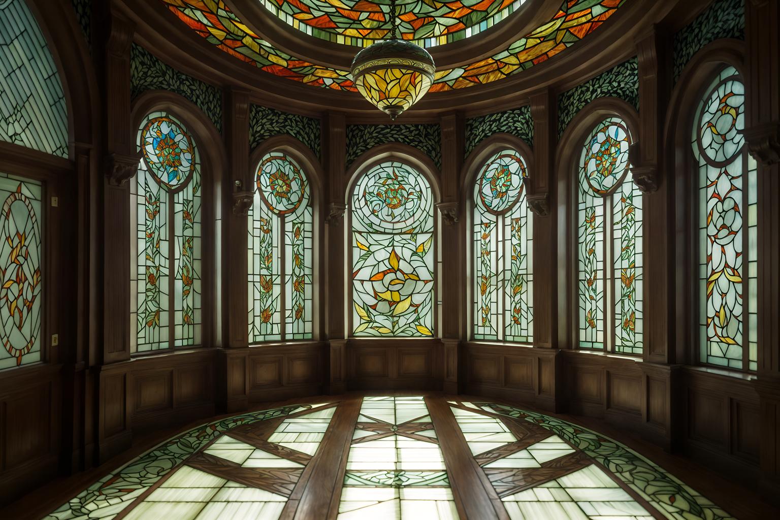 art nouveau-style (exhibition space interior) . with soft, rounded lines and curving, plant-like embellishments and mosaics and stained glass and wallpaper patterns of feathers and curved glass and ashy colors and arches and curved forms. . cinematic photo, highly detailed, cinematic lighting, ultra-detailed, ultrarealistic, photorealism, 8k. art nouveau interior design style. masterpiece, cinematic light, ultrarealistic+, photorealistic+, 8k, raw photo, realistic, sharp focus on eyes, (symmetrical eyes), (intact eyes), hyperrealistic, highest quality, best quality, , highly detailed, masterpiece, best quality, extremely detailed 8k wallpaper, masterpiece, best quality, ultra-detailed, best shadow, detailed background, detailed face, detailed eyes, high contrast, best illumination, detailed face, dulux, caustic, dynamic angle, detailed glow. dramatic lighting. highly detailed, insanely detailed hair, symmetrical, intricate details, professionally retouched, 8k high definition. strong bokeh. award winning photo.