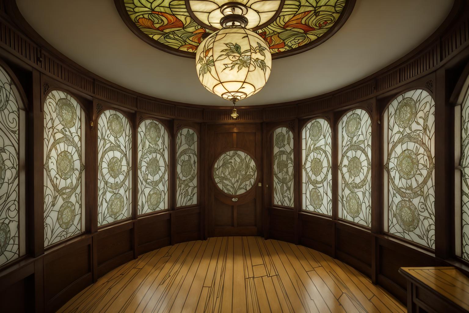 art nouveau-style (clothing store interior) . with soft, rounded lines and curved glass and wallpaper patterns of feathers and natural materials and wallpaper patterns of stylized flowers and stained glass and japanese motifs and wallpaper pattners of spider webs. . cinematic photo, highly detailed, cinematic lighting, ultra-detailed, ultrarealistic, photorealism, 8k. art nouveau interior design style. masterpiece, cinematic light, ultrarealistic+, photorealistic+, 8k, raw photo, realistic, sharp focus on eyes, (symmetrical eyes), (intact eyes), hyperrealistic, highest quality, best quality, , highly detailed, masterpiece, best quality, extremely detailed 8k wallpaper, masterpiece, best quality, ultra-detailed, best shadow, detailed background, detailed face, detailed eyes, high contrast, best illumination, detailed face, dulux, caustic, dynamic angle, detailed glow. dramatic lighting. highly detailed, insanely detailed hair, symmetrical, intricate details, professionally retouched, 8k high definition. strong bokeh. award winning photo.