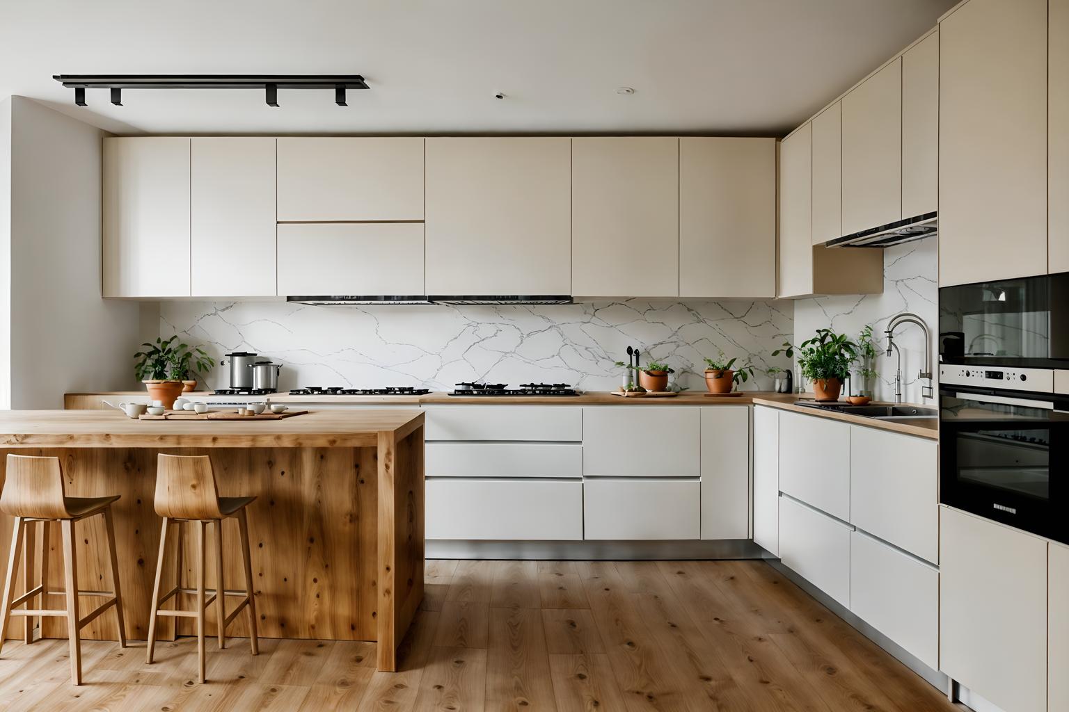 modern-style (kitchen interior) with worktops and stove and kitchen cabinets and plant and sink and refrigerator and worktops. . with natural materials and elements and simple, clean lines and simplistic furniture and open and natural lighting and practicality and functionality and neutral walls and textures and natural materials and elements. . cinematic photo, highly detailed, cinematic lighting, ultra-detailed, ultrarealistic, photorealism, 8k. modern interior design style. masterpiece, cinematic light, ultrarealistic+, photorealistic+, 8k, raw photo, realistic, sharp focus on eyes, (symmetrical eyes), (intact eyes), hyperrealistic, highest quality, best quality, , highly detailed, masterpiece, best quality, extremely detailed 8k wallpaper, masterpiece, best quality, ultra-detailed, best shadow, detailed background, detailed face, detailed eyes, high contrast, best illumination, detailed face, dulux, caustic, dynamic angle, detailed glow. dramatic lighting. highly detailed, insanely detailed hair, symmetrical, intricate details, professionally retouched, 8k high definition. strong bokeh. award winning photo.