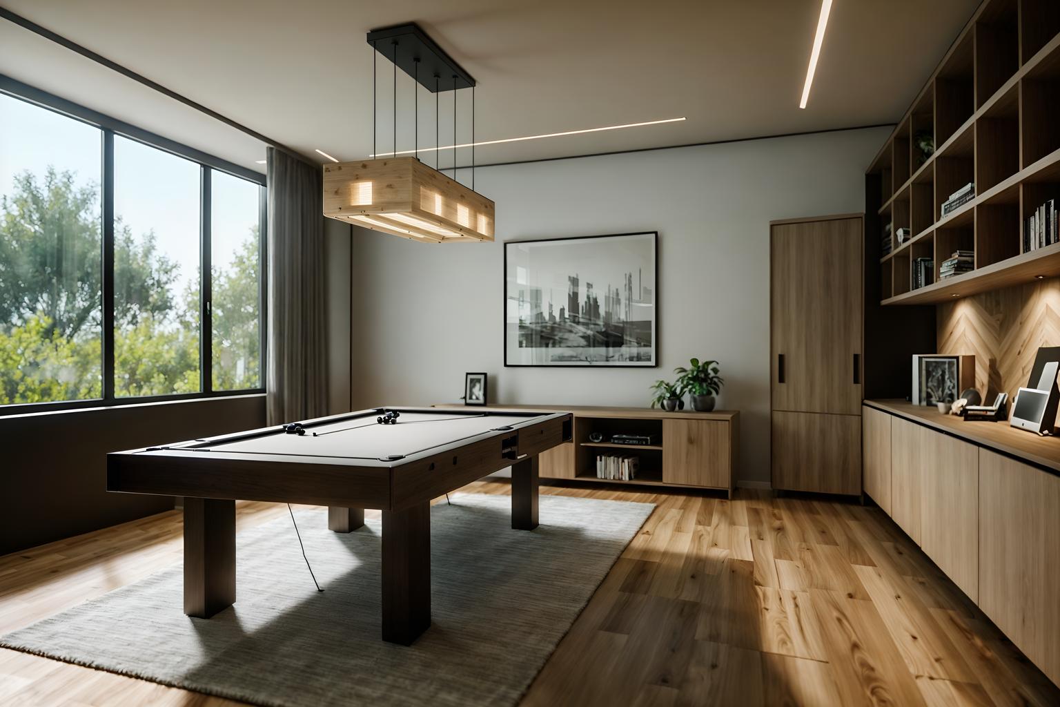 modern-style (gaming room interior) . with open and natural lighting and neutral walls and textures and practicality and functionality and simple, clean lines and simplistic furniture and natural materials and elements and open and natural lighting. . cinematic photo, highly detailed, cinematic lighting, ultra-detailed, ultrarealistic, photorealism, 8k. modern interior design style. masterpiece, cinematic light, ultrarealistic+, photorealistic+, 8k, raw photo, realistic, sharp focus on eyes, (symmetrical eyes), (intact eyes), hyperrealistic, highest quality, best quality, , highly detailed, masterpiece, best quality, extremely detailed 8k wallpaper, masterpiece, best quality, ultra-detailed, best shadow, detailed background, detailed face, detailed eyes, high contrast, best illumination, detailed face, dulux, caustic, dynamic angle, detailed glow. dramatic lighting. highly detailed, insanely detailed hair, symmetrical, intricate details, professionally retouched, 8k high definition. strong bokeh. award winning photo.