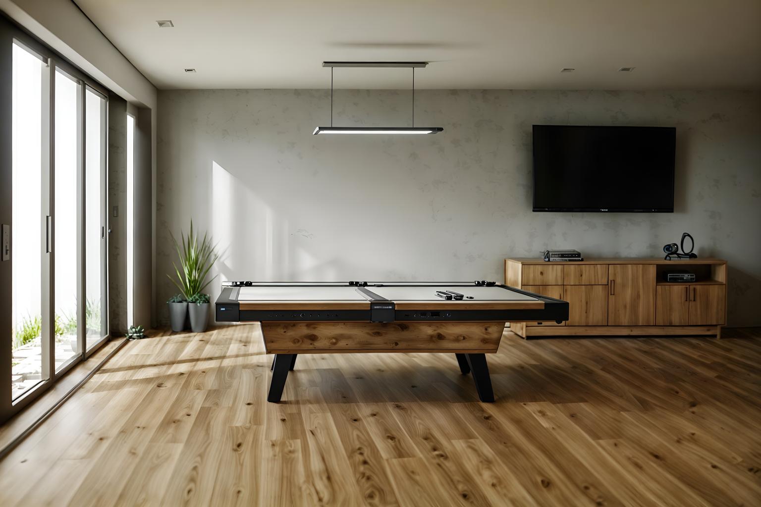 modern-style (gaming room interior) . with open and natural lighting and neutral walls and textures and practicality and functionality and simple, clean lines and simplistic furniture and natural materials and elements and open and natural lighting. . cinematic photo, highly detailed, cinematic lighting, ultra-detailed, ultrarealistic, photorealism, 8k. modern interior design style. masterpiece, cinematic light, ultrarealistic+, photorealistic+, 8k, raw photo, realistic, sharp focus on eyes, (symmetrical eyes), (intact eyes), hyperrealistic, highest quality, best quality, , highly detailed, masterpiece, best quality, extremely detailed 8k wallpaper, masterpiece, best quality, ultra-detailed, best shadow, detailed background, detailed face, detailed eyes, high contrast, best illumination, detailed face, dulux, caustic, dynamic angle, detailed glow. dramatic lighting. highly detailed, insanely detailed hair, symmetrical, intricate details, professionally retouched, 8k high definition. strong bokeh. award winning photo.