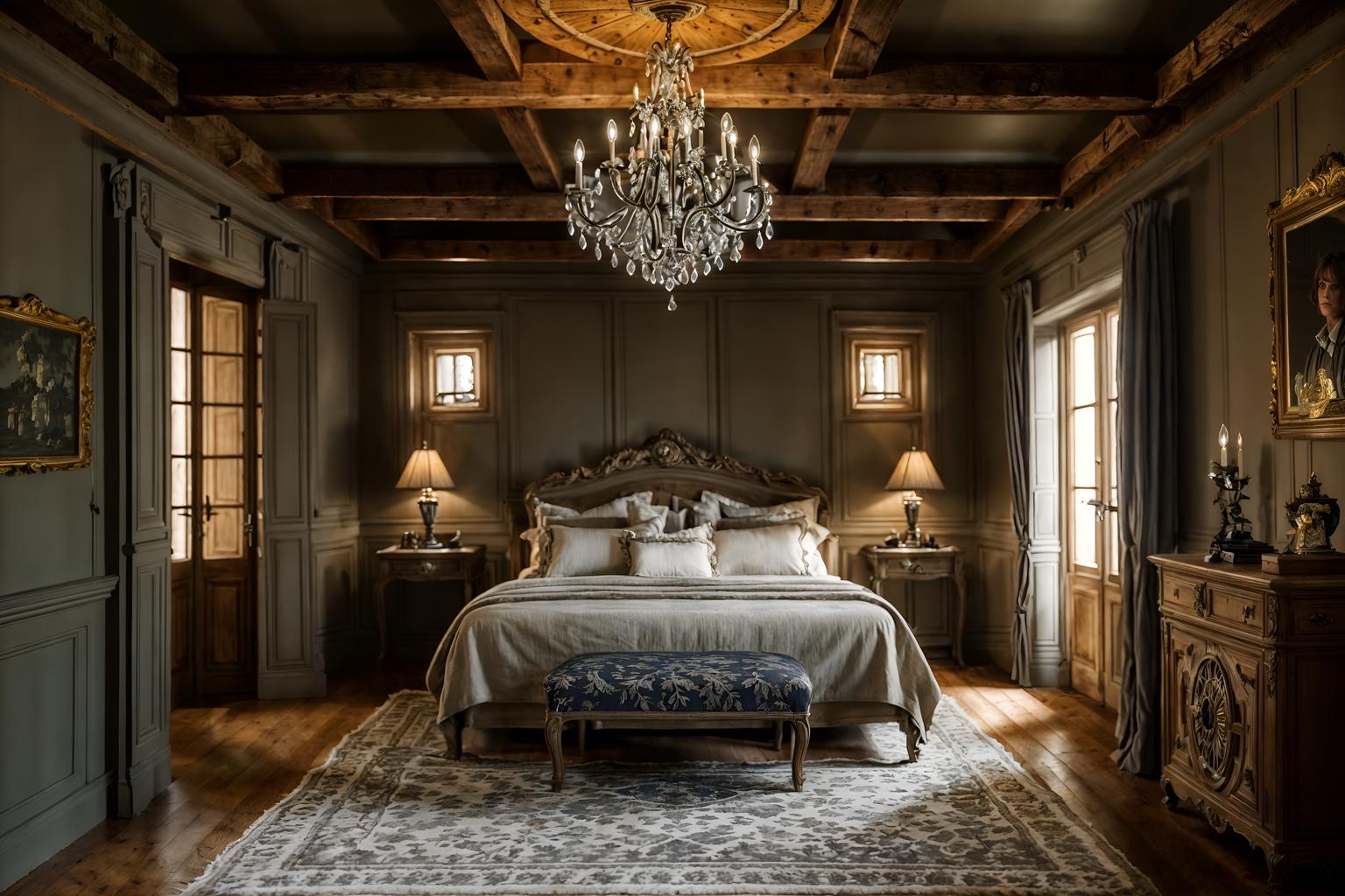 french country-style (attic interior) . with . . cinematic photo, highly detailed, cinematic lighting, ultra-detailed, ultrarealistic, photorealism, 8k. french country interior design style. masterpiece, cinematic light, ultrarealistic+, photorealistic+, 8k, raw photo, realistic, sharp focus on eyes, (symmetrical eyes), (intact eyes), hyperrealistic, highest quality, best quality, , highly detailed, masterpiece, best quality, extremely detailed 8k wallpaper, masterpiece, best quality, ultra-detailed, best shadow, detailed background, detailed face, detailed eyes, high contrast, best illumination, detailed face, dulux, caustic, dynamic angle, detailed glow. dramatic lighting. highly detailed, insanely detailed hair, symmetrical, intricate details, professionally retouched, 8k high definition. strong bokeh. award winning photo.