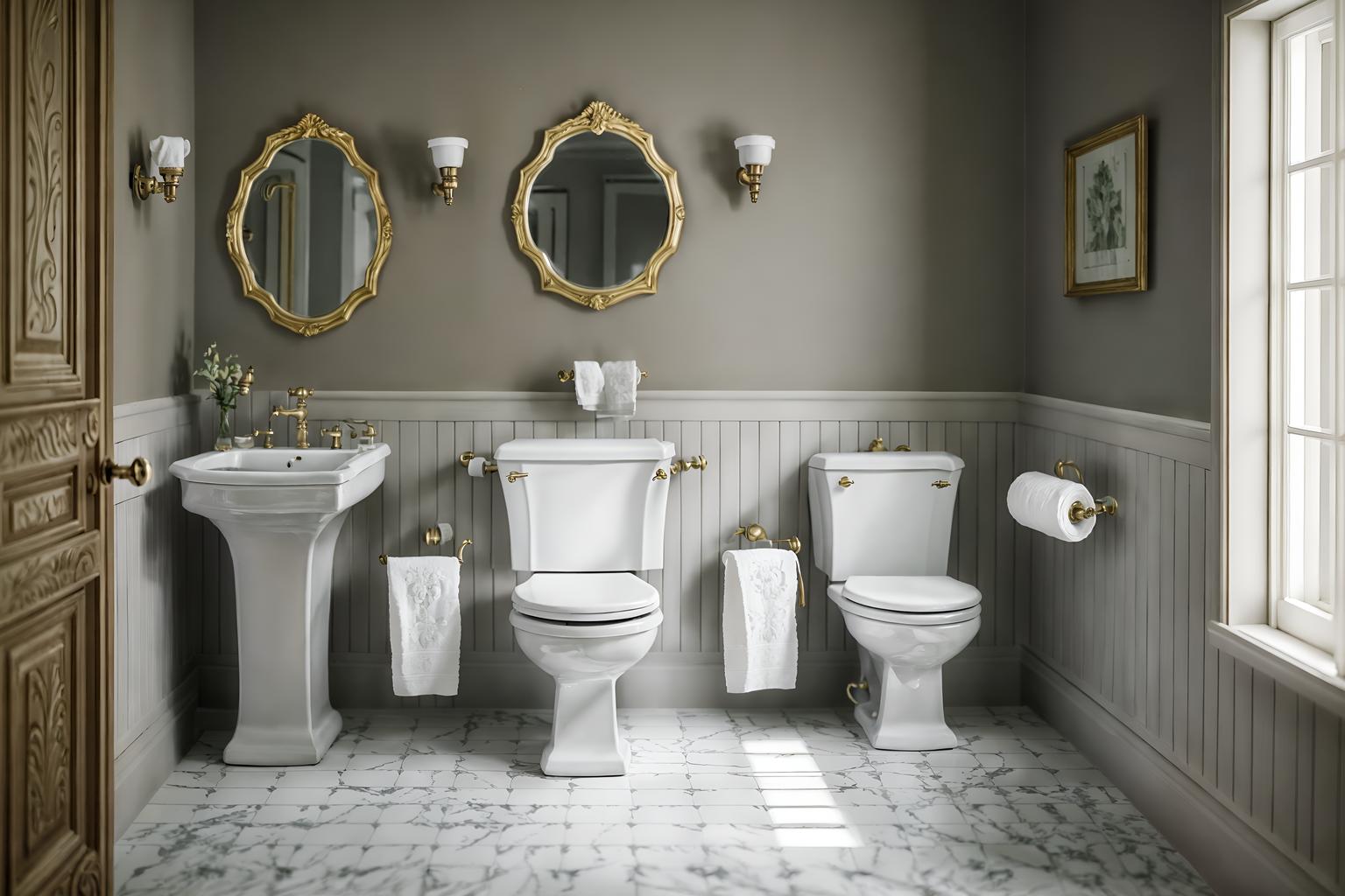 french country-style (toilet interior) with sink with tap and toilet paper hanger and toilet with toilet seat up and sink with tap. . with . . cinematic photo, highly detailed, cinematic lighting, ultra-detailed, ultrarealistic, photorealism, 8k. french country interior design style. masterpiece, cinematic light, ultrarealistic+, photorealistic+, 8k, raw photo, realistic, sharp focus on eyes, (symmetrical eyes), (intact eyes), hyperrealistic, highest quality, best quality, , highly detailed, masterpiece, best quality, extremely detailed 8k wallpaper, masterpiece, best quality, ultra-detailed, best shadow, detailed background, detailed face, detailed eyes, high contrast, best illumination, detailed face, dulux, caustic, dynamic angle, detailed glow. dramatic lighting. highly detailed, insanely detailed hair, symmetrical, intricate details, professionally retouched, 8k high definition. strong bokeh. award winning photo.