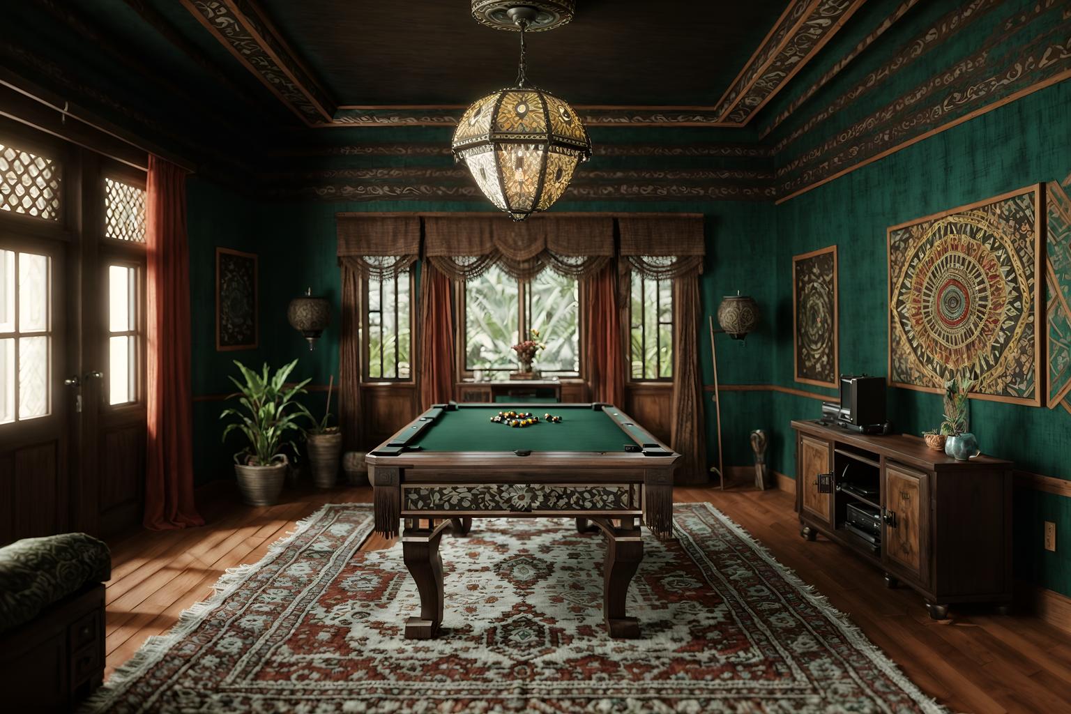 boho-chic-style (gaming room interior) . . cinematic photo, highly detailed, cinematic lighting, ultra-detailed, ultrarealistic, photorealism, 8k. boho-chic interior design style. masterpiece, cinematic light, ultrarealistic+, photorealistic+, 8k, raw photo, realistic, sharp focus on eyes, (symmetrical eyes), (intact eyes), hyperrealistic, highest quality, best quality, , highly detailed, masterpiece, best quality, extremely detailed 8k wallpaper, masterpiece, best quality, ultra-detailed, best shadow, detailed background, detailed face, detailed eyes, high contrast, best illumination, detailed face, dulux, caustic, dynamic angle, detailed glow. dramatic lighting. highly detailed, insanely detailed hair, symmetrical, intricate details, professionally retouched, 8k high definition. strong bokeh. award winning photo.