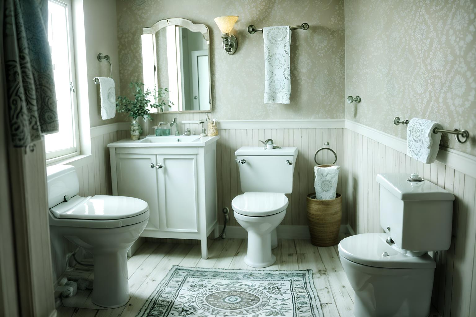boho-chic-style (toilet interior) with toilet with toilet seat up and toilet paper hanger and sink with tap and toilet with toilet seat up. . . cinematic photo, highly detailed, cinematic lighting, ultra-detailed, ultrarealistic, photorealism, 8k. boho-chic interior design style. masterpiece, cinematic light, ultrarealistic+, photorealistic+, 8k, raw photo, realistic, sharp focus on eyes, (symmetrical eyes), (intact eyes), hyperrealistic, highest quality, best quality, , highly detailed, masterpiece, best quality, extremely detailed 8k wallpaper, masterpiece, best quality, ultra-detailed, best shadow, detailed background, detailed face, detailed eyes, high contrast, best illumination, detailed face, dulux, caustic, dynamic angle, detailed glow. dramatic lighting. highly detailed, insanely detailed hair, symmetrical, intricate details, professionally retouched, 8k high definition. strong bokeh. award winning photo.