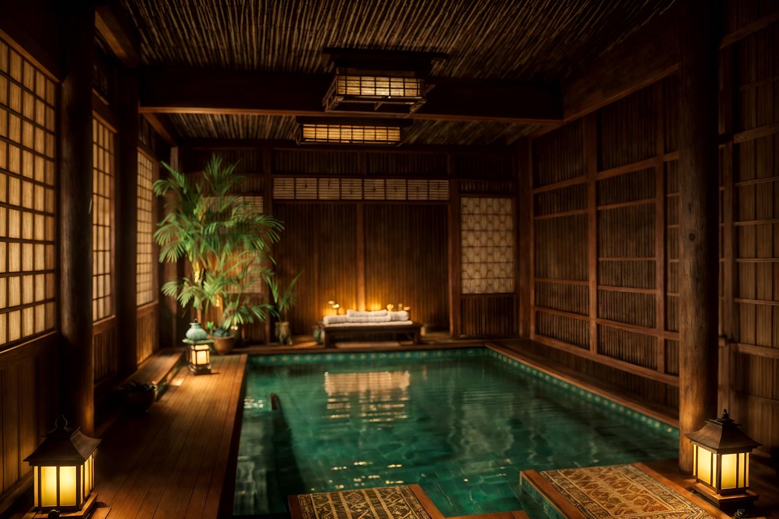 boho-chic-style (onsen interior) . . cinematic photo, highly detailed, cinematic lighting, ultra-detailed, ultrarealistic, photorealism, 8k. boho-chic interior design style. masterpiece, cinematic light, ultrarealistic+, photorealistic+, 8k, raw photo, realistic, sharp focus on eyes, (symmetrical eyes), (intact eyes), hyperrealistic, highest quality, best quality, , highly detailed, masterpiece, best quality, extremely detailed 8k wallpaper, masterpiece, best quality, ultra-detailed, best shadow, detailed background, detailed face, detailed eyes, high contrast, best illumination, detailed face, dulux, caustic, dynamic angle, detailed glow. dramatic lighting. highly detailed, insanely detailed hair, symmetrical, intricate details, professionally retouched, 8k high definition. strong bokeh. award winning photo.