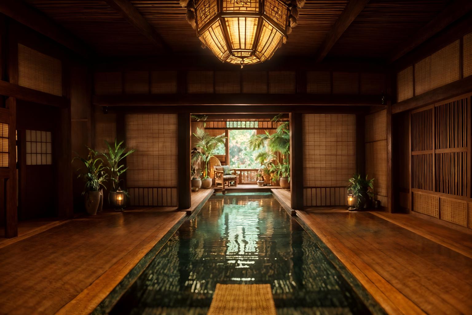 boho-chic-style (onsen interior) . . cinematic photo, highly detailed, cinematic lighting, ultra-detailed, ultrarealistic, photorealism, 8k. boho-chic interior design style. masterpiece, cinematic light, ultrarealistic+, photorealistic+, 8k, raw photo, realistic, sharp focus on eyes, (symmetrical eyes), (intact eyes), hyperrealistic, highest quality, best quality, , highly detailed, masterpiece, best quality, extremely detailed 8k wallpaper, masterpiece, best quality, ultra-detailed, best shadow, detailed background, detailed face, detailed eyes, high contrast, best illumination, detailed face, dulux, caustic, dynamic angle, detailed glow. dramatic lighting. highly detailed, insanely detailed hair, symmetrical, intricate details, professionally retouched, 8k high definition. strong bokeh. award winning photo.