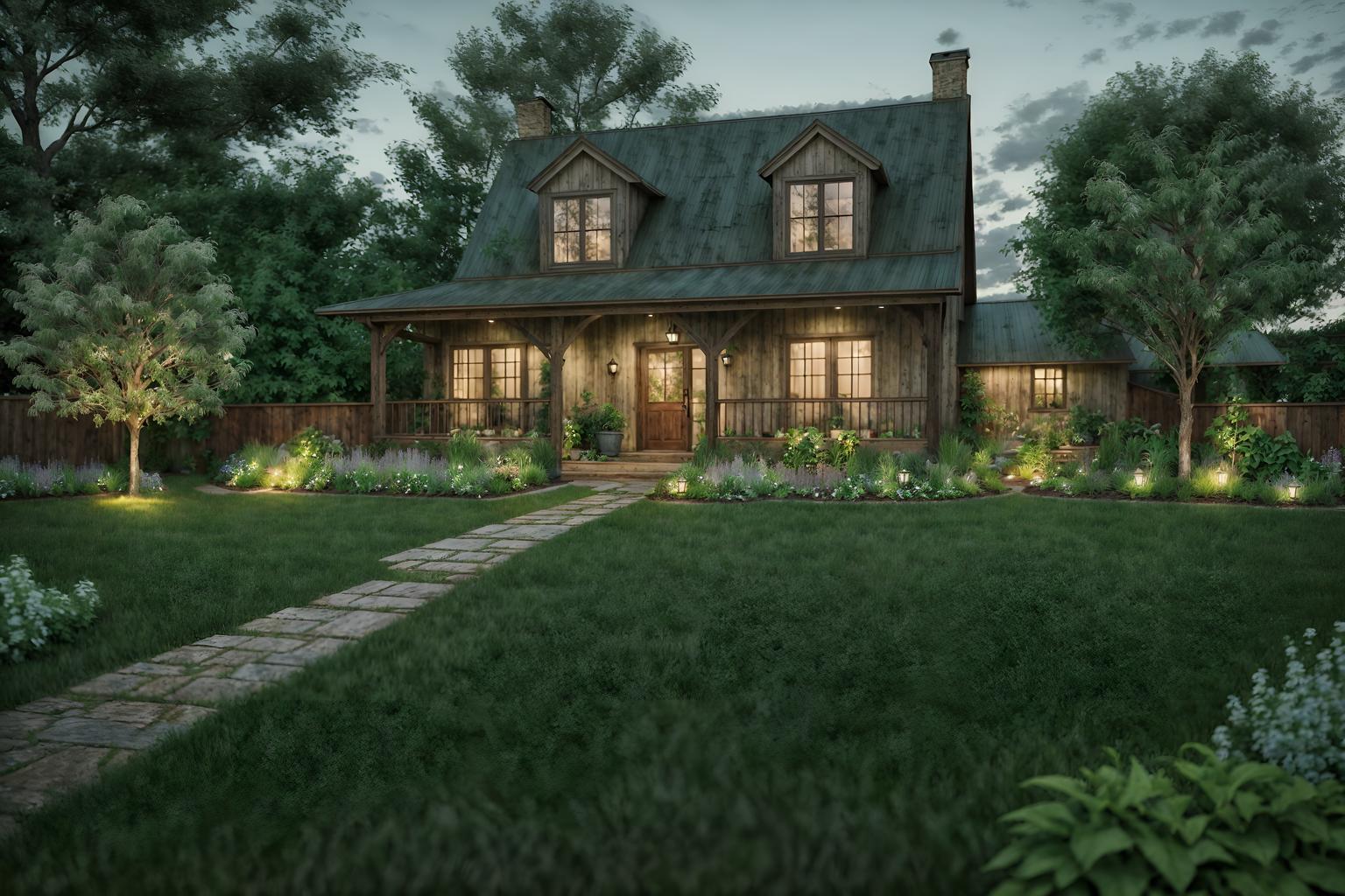 farmhouse-style designed (outdoor garden ) with garden tree and garden plants and grass and garden tree. . with . . cinematic photo, highly detailed, cinematic lighting, ultra-detailed, ultrarealistic, photorealism, 8k. farmhouse design style. masterpiece, cinematic light, ultrarealistic+, photorealistic+, 8k, raw photo, realistic, sharp focus on eyes, (symmetrical eyes), (intact eyes), hyperrealistic, highest quality, best quality, , highly detailed, masterpiece, best quality, extremely detailed 8k wallpaper, masterpiece, best quality, ultra-detailed, best shadow, detailed background, detailed face, detailed eyes, high contrast, best illumination, detailed face, dulux, caustic, dynamic angle, detailed glow. dramatic lighting. highly detailed, insanely detailed hair, symmetrical, intricate details, professionally retouched, 8k high definition. strong bokeh. award winning photo.