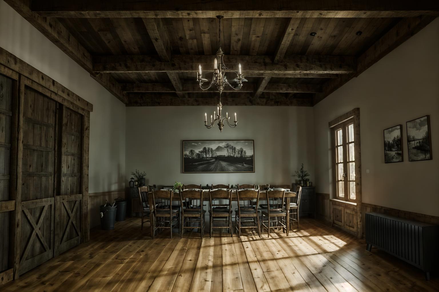 farmhouse-style (exhibition space interior) . with . . cinematic photo, highly detailed, cinematic lighting, ultra-detailed, ultrarealistic, photorealism, 8k. farmhouse interior design style. masterpiece, cinematic light, ultrarealistic+, photorealistic+, 8k, raw photo, realistic, sharp focus on eyes, (symmetrical eyes), (intact eyes), hyperrealistic, highest quality, best quality, , highly detailed, masterpiece, best quality, extremely detailed 8k wallpaper, masterpiece, best quality, ultra-detailed, best shadow, detailed background, detailed face, detailed eyes, high contrast, best illumination, detailed face, dulux, caustic, dynamic angle, detailed glow. dramatic lighting. highly detailed, insanely detailed hair, symmetrical, intricate details, professionally retouched, 8k high definition. strong bokeh. award winning photo.