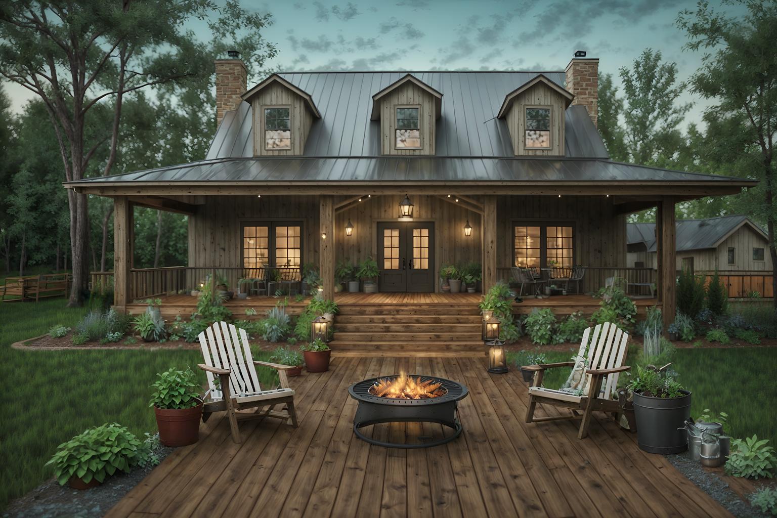 farmhouse-style designed (outdoor patio ) with plant and grass and barbeque or grill and deck with deck chairs and patio couch with pillows and plant. . with . . cinematic photo, highly detailed, cinematic lighting, ultra-detailed, ultrarealistic, photorealism, 8k. farmhouse design style. masterpiece, cinematic light, ultrarealistic+, photorealistic+, 8k, raw photo, realistic, sharp focus on eyes, (symmetrical eyes), (intact eyes), hyperrealistic, highest quality, best quality, , highly detailed, masterpiece, best quality, extremely detailed 8k wallpaper, masterpiece, best quality, ultra-detailed, best shadow, detailed background, detailed face, detailed eyes, high contrast, best illumination, detailed face, dulux, caustic, dynamic angle, detailed glow. dramatic lighting. highly detailed, insanely detailed hair, symmetrical, intricate details, professionally retouched, 8k high definition. strong bokeh. award winning photo.