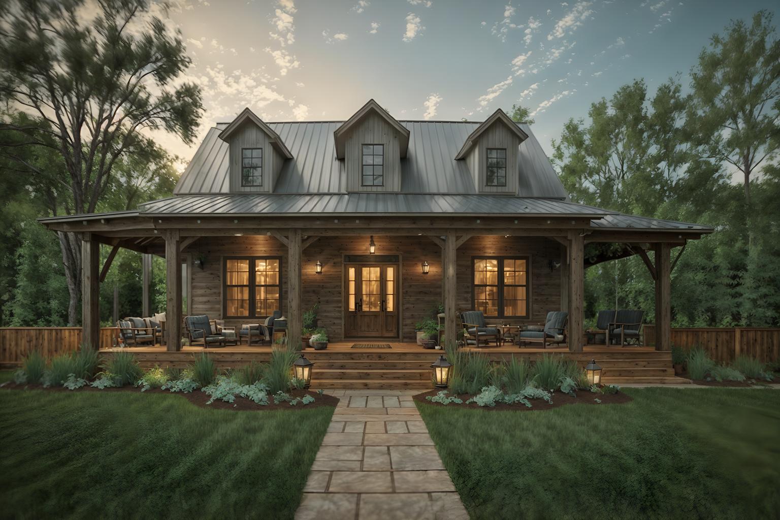 farmhouse-style designed (outdoor patio ) with plant and grass and barbeque or grill and deck with deck chairs and patio couch with pillows and plant. . with . . cinematic photo, highly detailed, cinematic lighting, ultra-detailed, ultrarealistic, photorealism, 8k. farmhouse design style. masterpiece, cinematic light, ultrarealistic+, photorealistic+, 8k, raw photo, realistic, sharp focus on eyes, (symmetrical eyes), (intact eyes), hyperrealistic, highest quality, best quality, , highly detailed, masterpiece, best quality, extremely detailed 8k wallpaper, masterpiece, best quality, ultra-detailed, best shadow, detailed background, detailed face, detailed eyes, high contrast, best illumination, detailed face, dulux, caustic, dynamic angle, detailed glow. dramatic lighting. highly detailed, insanely detailed hair, symmetrical, intricate details, professionally retouched, 8k high definition. strong bokeh. award winning photo.