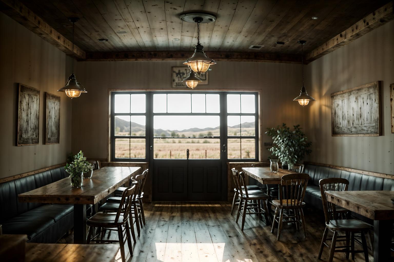 farmhouse-style (coffee shop interior) . with . . cinematic photo, highly detailed, cinematic lighting, ultra-detailed, ultrarealistic, photorealism, 8k. farmhouse interior design style. masterpiece, cinematic light, ultrarealistic+, photorealistic+, 8k, raw photo, realistic, sharp focus on eyes, (symmetrical eyes), (intact eyes), hyperrealistic, highest quality, best quality, , highly detailed, masterpiece, best quality, extremely detailed 8k wallpaper, masterpiece, best quality, ultra-detailed, best shadow, detailed background, detailed face, detailed eyes, high contrast, best illumination, detailed face, dulux, caustic, dynamic angle, detailed glow. dramatic lighting. highly detailed, insanely detailed hair, symmetrical, intricate details, professionally retouched, 8k high definition. strong bokeh. award winning photo.