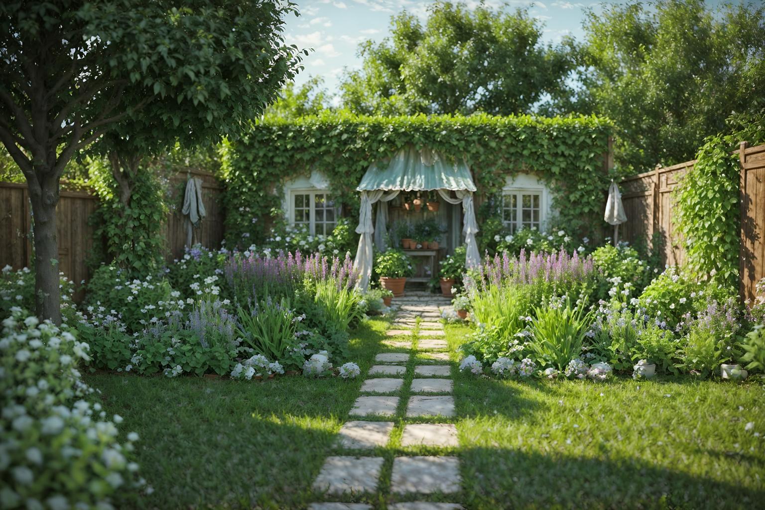 shabby chic-style designed (outdoor garden ) with garden tree and garden plants and grass and garden tree. . . cinematic photo, highly detailed, cinematic lighting, ultra-detailed, ultrarealistic, photorealism, 8k. shabby chic design style. masterpiece, cinematic light, ultrarealistic+, photorealistic+, 8k, raw photo, realistic, sharp focus on eyes, (symmetrical eyes), (intact eyes), hyperrealistic, highest quality, best quality, , highly detailed, masterpiece, best quality, extremely detailed 8k wallpaper, masterpiece, best quality, ultra-detailed, best shadow, detailed background, detailed face, detailed eyes, high contrast, best illumination, detailed face, dulux, caustic, dynamic angle, detailed glow. dramatic lighting. highly detailed, insanely detailed hair, symmetrical, intricate details, professionally retouched, 8k high definition. strong bokeh. award winning photo.