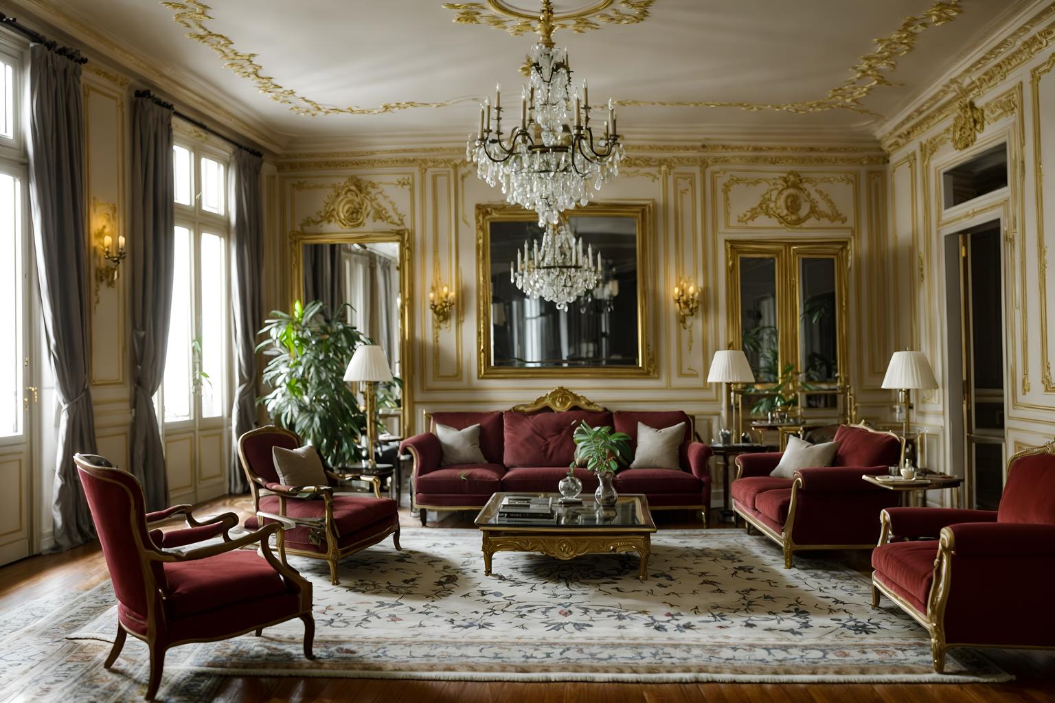 parisian-style (living room interior) with plant and electric lamps and coffee tables and occasional tables and televisions and rug and sofa and chairs. . . cinematic photo, highly detailed, cinematic lighting, ultra-detailed, ultrarealistic, photorealism, 8k. parisian interior design style. masterpiece, cinematic light, ultrarealistic+, photorealistic+, 8k, raw photo, realistic, sharp focus on eyes, (symmetrical eyes), (intact eyes), hyperrealistic, highest quality, best quality, , highly detailed, masterpiece, best quality, extremely detailed 8k wallpaper, masterpiece, best quality, ultra-detailed, best shadow, detailed background, detailed face, detailed eyes, high contrast, best illumination, detailed face, dulux, caustic, dynamic angle, detailed glow. dramatic lighting. highly detailed, insanely detailed hair, symmetrical, intricate details, professionally retouched, 8k high definition. strong bokeh. award winning photo.