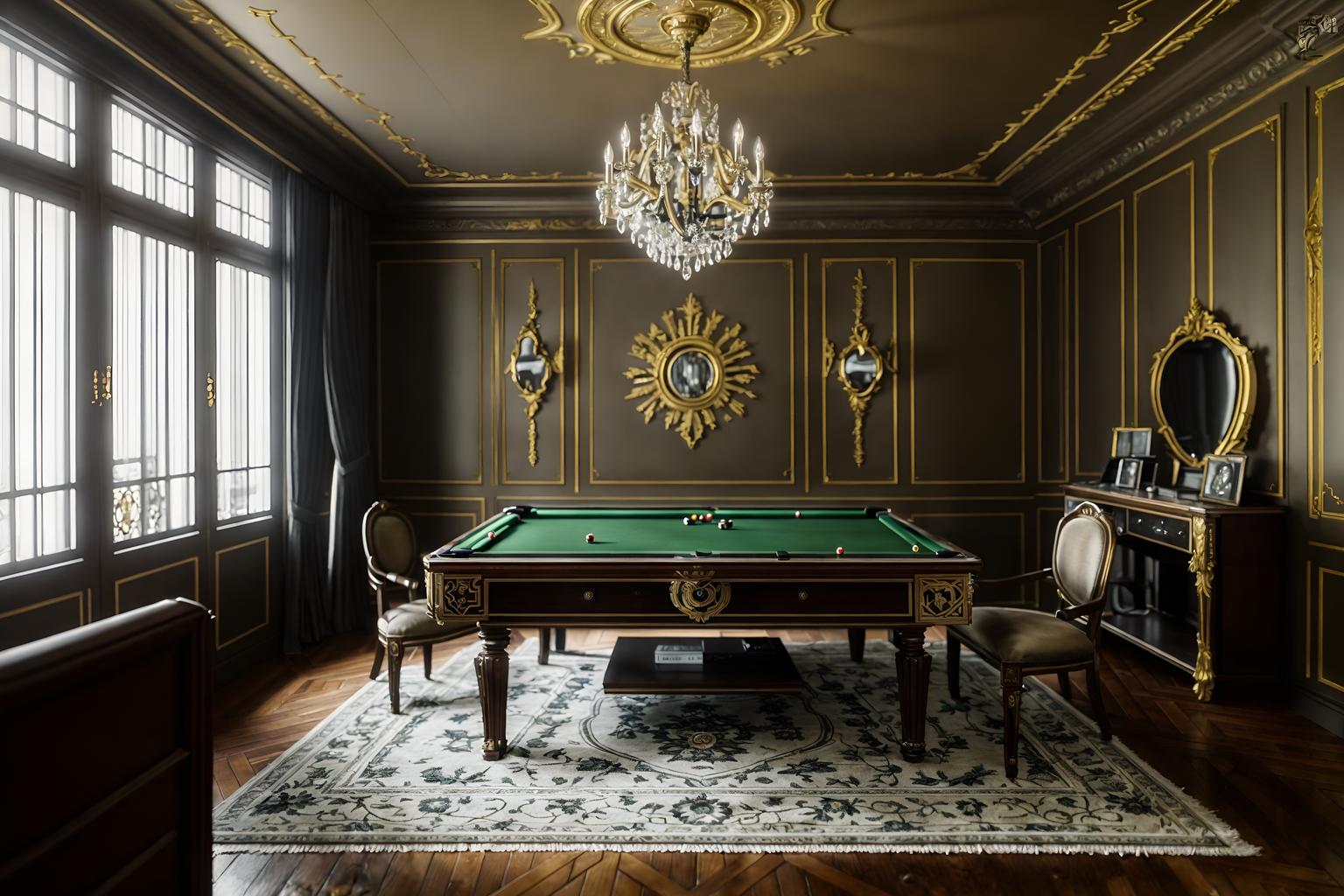 parisian-style (gaming room interior) . . cinematic photo, highly detailed, cinematic lighting, ultra-detailed, ultrarealistic, photorealism, 8k. parisian interior design style. masterpiece, cinematic light, ultrarealistic+, photorealistic+, 8k, raw photo, realistic, sharp focus on eyes, (symmetrical eyes), (intact eyes), hyperrealistic, highest quality, best quality, , highly detailed, masterpiece, best quality, extremely detailed 8k wallpaper, masterpiece, best quality, ultra-detailed, best shadow, detailed background, detailed face, detailed eyes, high contrast, best illumination, detailed face, dulux, caustic, dynamic angle, detailed glow. dramatic lighting. highly detailed, insanely detailed hair, symmetrical, intricate details, professionally retouched, 8k high definition. strong bokeh. award winning photo.