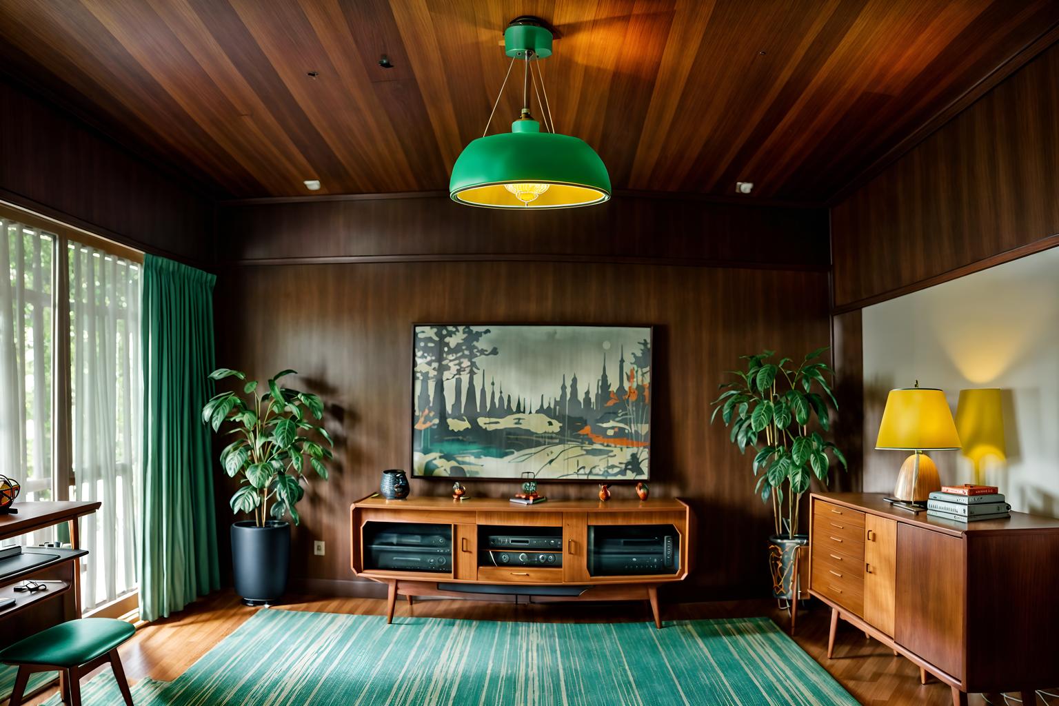 midcentury modern-style (gaming room interior) . with mid century modern mobile chandelier and vibrant colors and function over form and nature indoors and minimalist and natural and manmade materials and muted tones and wood pendant light mid century modern chandelier. . cinematic photo, highly detailed, cinematic lighting, ultra-detailed, ultrarealistic, photorealism, 8k. midcentury modern interior design style. masterpiece, cinematic light, ultrarealistic+, photorealistic+, 8k, raw photo, realistic, sharp focus on eyes, (symmetrical eyes), (intact eyes), hyperrealistic, highest quality, best quality, , highly detailed, masterpiece, best quality, extremely detailed 8k wallpaper, masterpiece, best quality, ultra-detailed, best shadow, detailed background, detailed face, detailed eyes, high contrast, best illumination, detailed face, dulux, caustic, dynamic angle, detailed glow. dramatic lighting. highly detailed, insanely detailed hair, symmetrical, intricate details, professionally retouched, 8k high definition. strong bokeh. award winning photo.