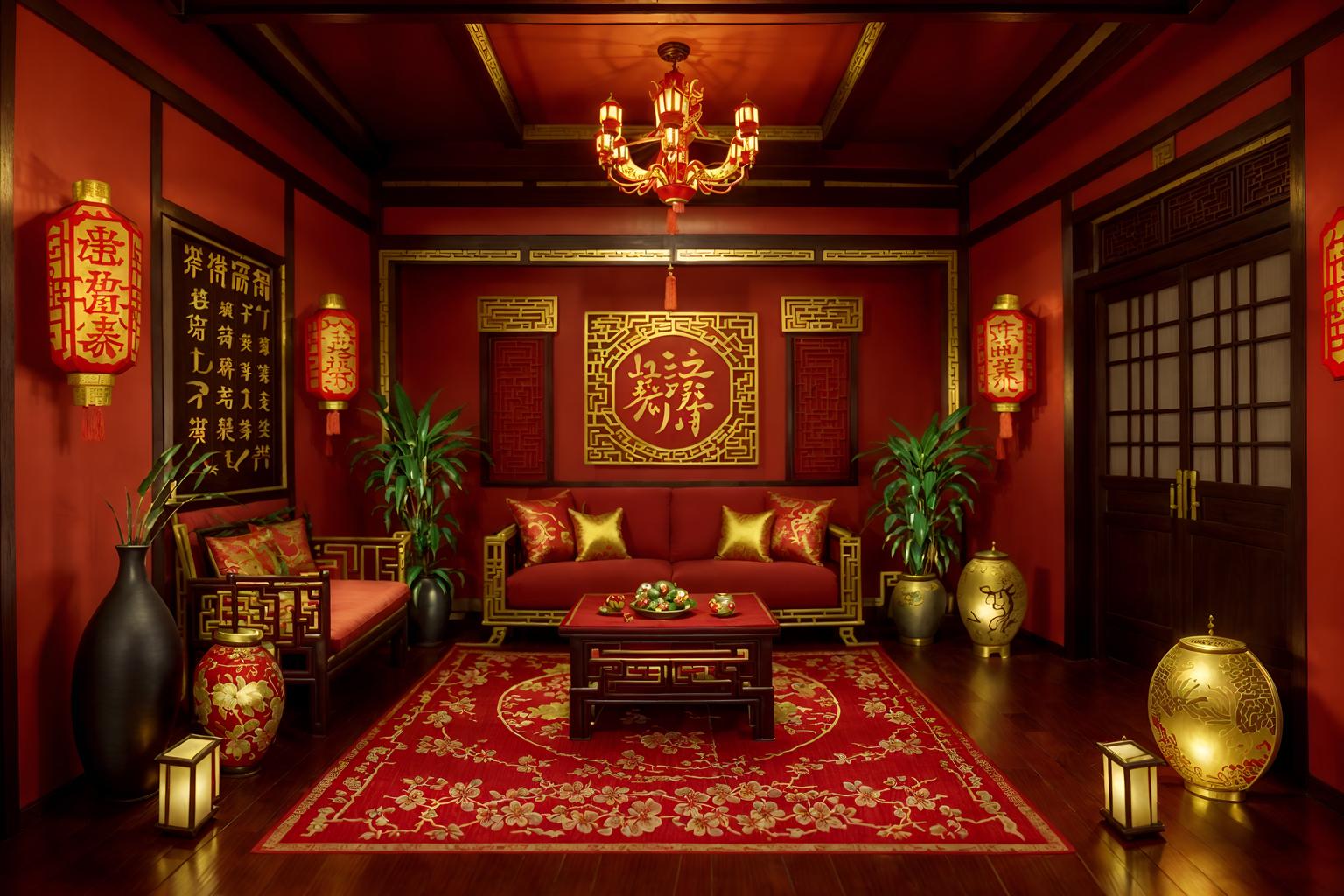 chinese new year-style (attic interior) . with vases of plum blossoms and orchids and red and gold tassels and door couplets and zodiac calendar and orange trees and red and gold candles and money tree and paper cuttings. . cinematic photo, highly detailed, cinematic lighting, ultra-detailed, ultrarealistic, photorealism, 8k. chinese new year interior design style. masterpiece, cinematic light, ultrarealistic+, photorealistic+, 8k, raw photo, realistic, sharp focus on eyes, (symmetrical eyes), (intact eyes), hyperrealistic, highest quality, best quality, , highly detailed, masterpiece, best quality, extremely detailed 8k wallpaper, masterpiece, best quality, ultra-detailed, best shadow, detailed background, detailed face, detailed eyes, high contrast, best illumination, detailed face, dulux, caustic, dynamic angle, detailed glow. dramatic lighting. highly detailed, insanely detailed hair, symmetrical, intricate details, professionally retouched, 8k high definition. strong bokeh. award winning photo.