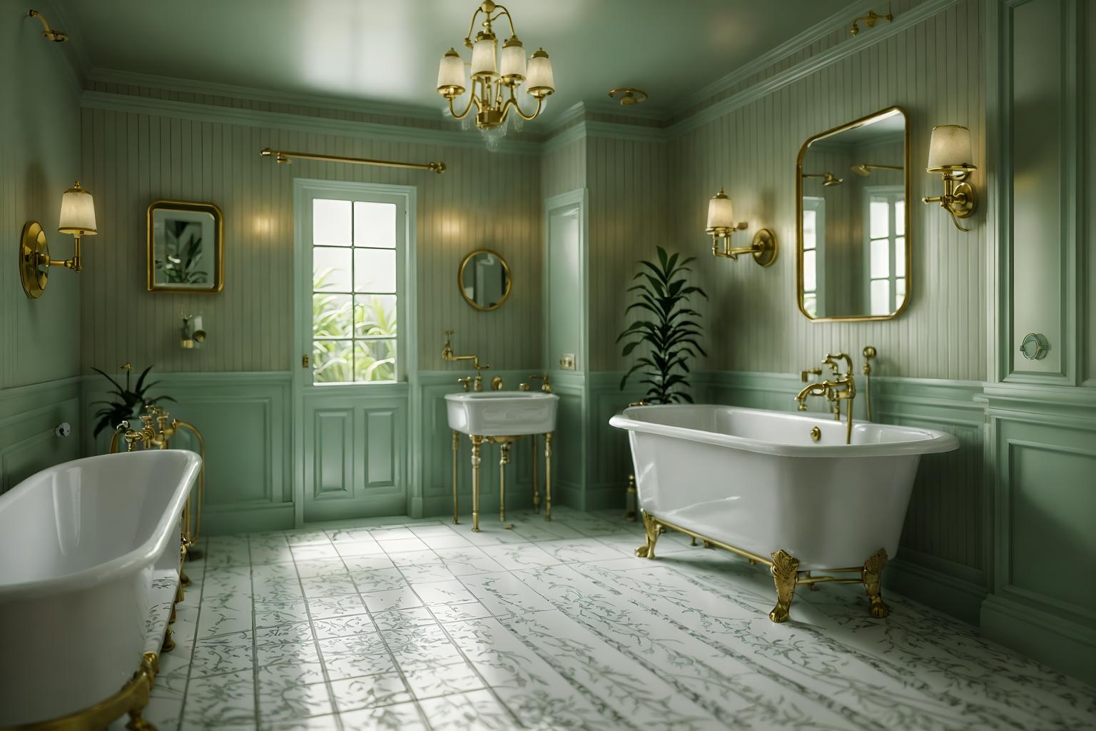 vintage-style (bathroom interior) with bath towel and mirror and shower and bath rail and plant and bathtub and bathroom sink with faucet and bathroom cabinet. . with . . cinematic photo, highly detailed, cinematic lighting, ultra-detailed, ultrarealistic, photorealism, 8k. vintage interior design style. masterpiece, cinematic light, ultrarealistic+, photorealistic+, 8k, raw photo, realistic, sharp focus on eyes, (symmetrical eyes), (intact eyes), hyperrealistic, highest quality, best quality, , highly detailed, masterpiece, best quality, extremely detailed 8k wallpaper, masterpiece, best quality, ultra-detailed, best shadow, detailed background, detailed face, detailed eyes, high contrast, best illumination, detailed face, dulux, caustic, dynamic angle, detailed glow. dramatic lighting. highly detailed, insanely detailed hair, symmetrical, intricate details, professionally retouched, 8k high definition. strong bokeh. award winning photo.