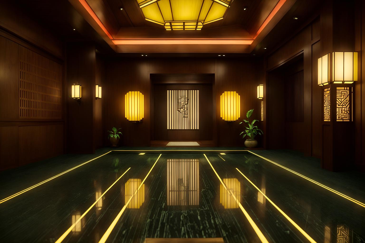 art deco-style (onsen interior) . with smooth lines and luxury and bright and cheerful colors and exuberant shapes and abstract patterns and geometric lines and stream-lined forms and decadent detail. . cinematic photo, highly detailed, cinematic lighting, ultra-detailed, ultrarealistic, photorealism, 8k. art deco interior design style. masterpiece, cinematic light, ultrarealistic+, photorealistic+, 8k, raw photo, realistic, sharp focus on eyes, (symmetrical eyes), (intact eyes), hyperrealistic, highest quality, best quality, , highly detailed, masterpiece, best quality, extremely detailed 8k wallpaper, masterpiece, best quality, ultra-detailed, best shadow, detailed background, detailed face, detailed eyes, high contrast, best illumination, detailed face, dulux, caustic, dynamic angle, detailed glow. dramatic lighting. highly detailed, insanely detailed hair, symmetrical, intricate details, professionally retouched, 8k high definition. strong bokeh. award winning photo.