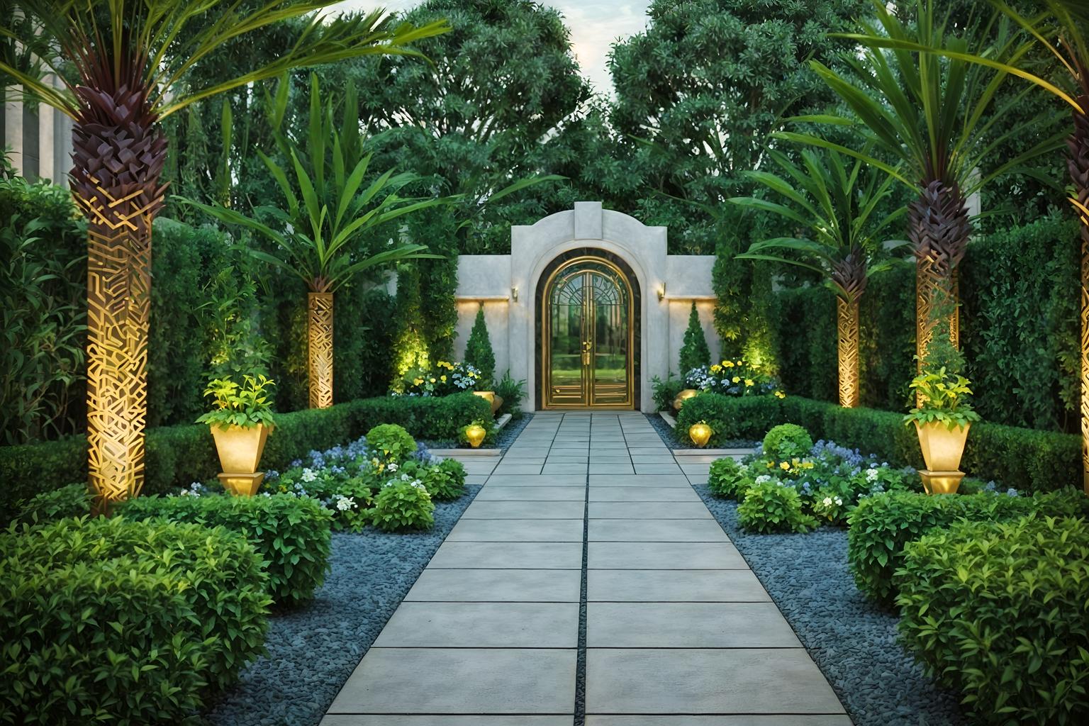 art deco-style designed (outdoor garden ) with garden tree and garden plants and grass and garden tree. . with glamour and abstract patterns and symmetrical designs and luxury and smooth lines and geometric lines and bold geometry and exuberant shapes. . cinematic photo, highly detailed, cinematic lighting, ultra-detailed, ultrarealistic, photorealism, 8k. art deco design style. masterpiece, cinematic light, ultrarealistic+, photorealistic+, 8k, raw photo, realistic, sharp focus on eyes, (symmetrical eyes), (intact eyes), hyperrealistic, highest quality, best quality, , highly detailed, masterpiece, best quality, extremely detailed 8k wallpaper, masterpiece, best quality, ultra-detailed, best shadow, detailed background, detailed face, detailed eyes, high contrast, best illumination, detailed face, dulux, caustic, dynamic angle, detailed glow. dramatic lighting. highly detailed, insanely detailed hair, symmetrical, intricate details, professionally retouched, 8k high definition. strong bokeh. award winning photo.