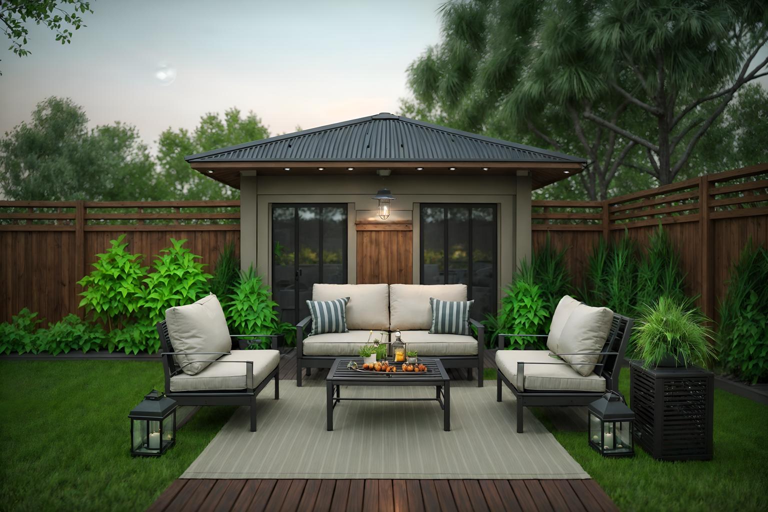 simple-style designed (outdoor patio ) with barbeque or grill and plant and patio couch with pillows and grass and deck with deck chairs and barbeque or grill. . . cinematic photo, highly detailed, cinematic lighting, ultra-detailed, ultrarealistic, photorealism, 8k. simple design style. masterpiece, cinematic light, ultrarealistic+, photorealistic+, 8k, raw photo, realistic, sharp focus on eyes, (symmetrical eyes), (intact eyes), hyperrealistic, highest quality, best quality, , highly detailed, masterpiece, best quality, extremely detailed 8k wallpaper, masterpiece, best quality, ultra-detailed, best shadow, detailed background, detailed face, detailed eyes, high contrast, best illumination, detailed face, dulux, caustic, dynamic angle, detailed glow. dramatic lighting. highly detailed, insanely detailed hair, symmetrical, intricate details, professionally retouched, 8k high definition. strong bokeh. award winning photo.