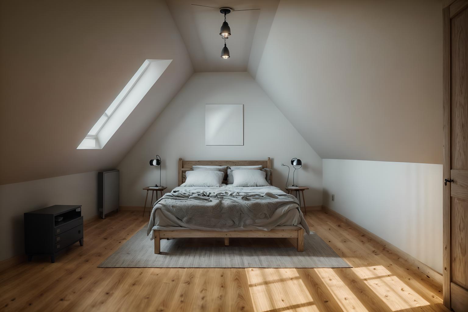 simple-style (attic interior) . . cinematic photo, highly detailed, cinematic lighting, ultra-detailed, ultrarealistic, photorealism, 8k. simple interior design style. masterpiece, cinematic light, ultrarealistic+, photorealistic+, 8k, raw photo, realistic, sharp focus on eyes, (symmetrical eyes), (intact eyes), hyperrealistic, highest quality, best quality, , highly detailed, masterpiece, best quality, extremely detailed 8k wallpaper, masterpiece, best quality, ultra-detailed, best shadow, detailed background, detailed face, detailed eyes, high contrast, best illumination, detailed face, dulux, caustic, dynamic angle, detailed glow. dramatic lighting. highly detailed, insanely detailed hair, symmetrical, intricate details, professionally retouched, 8k high definition. strong bokeh. award winning photo.