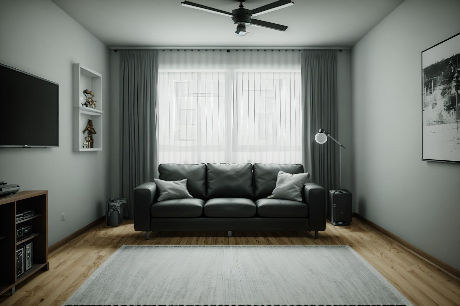 simple-style (gaming room interior) . . cinematic photo, highly detailed, cinematic lighting, ultra-detailed, ultrarealistic, photorealism, 8k. simple interior design style. masterpiece, cinematic light, ultrarealistic+, photorealistic+, 8k, raw photo, realistic, sharp focus on eyes, (symmetrical eyes), (intact eyes), hyperrealistic, highest quality, best quality, , highly detailed, masterpiece, best quality, extremely detailed 8k wallpaper, masterpiece, best quality, ultra-detailed, best shadow, detailed background, detailed face, detailed eyes, high contrast, best illumination, detailed face, dulux, caustic, dynamic angle, detailed glow. dramatic lighting. highly detailed, insanely detailed hair, symmetrical, intricate details, professionally retouched, 8k high definition. strong bokeh. award winning photo.