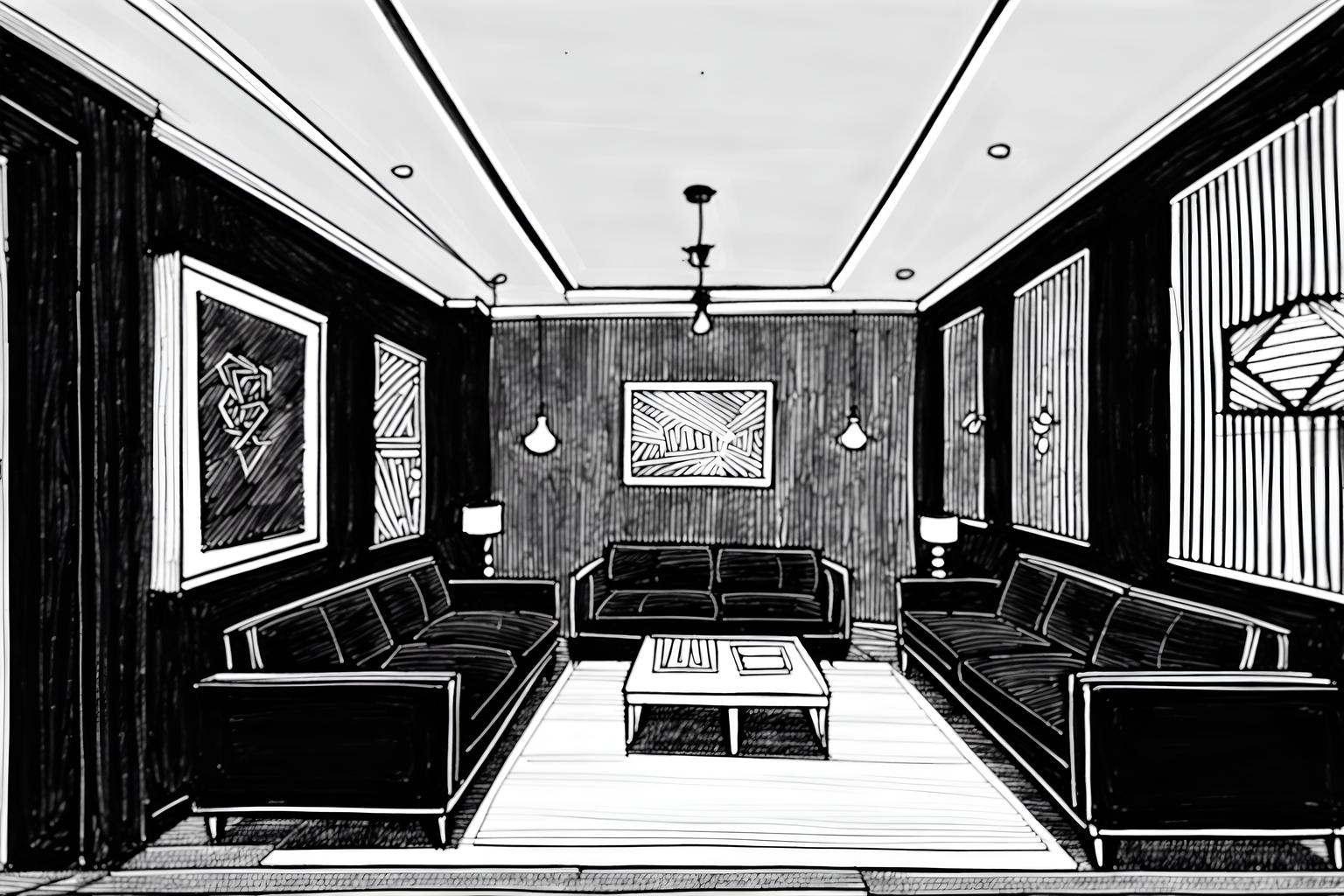 (hand-drawn monochrome black and white sketch line drawing)++ of sketch-style (coffee shop) apartment interior. a sketch of interior. with . . a sketch of interior. trending on artstation. black and white line drawing sketch without colors. masterpiece, cinematic light, ultrarealistic+, photorealistic+, 8k, raw photo, realistic, sharp focus on eyes, (symmetrical eyes), (intact eyes), hyperrealistic, highest quality, best quality, , highly detailed, masterpiece, best quality, extremely detailed 8k wallpaper, masterpiece, best quality, ultra-detailed, best shadow, detailed background, detailed face, detailed eyes, high contrast, best illumination, detailed face, dulux, caustic, dynamic angle, detailed glow. dramatic lighting. highly detailed, insanely detailed hair, symmetrical, intricate details, professionally retouched, 8k high definition. strong bokeh. award winning photo.