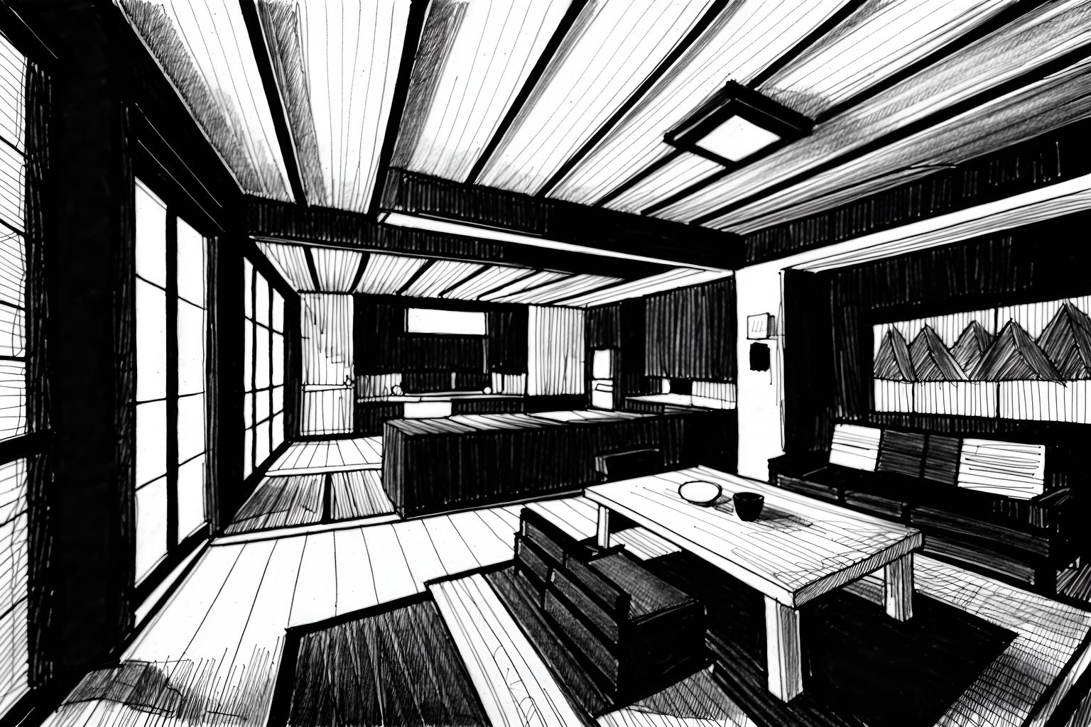 (hand-drawn monochrome black and white sketch line drawing)++ of sketch-style (onsen) apartment interior. a sketch of interior. with . . a sketch of interior. trending on artstation. black and white line drawing sketch without colors. masterpiece, cinematic light, ultrarealistic+, photorealistic+, 8k, raw photo, realistic, sharp focus on eyes, (symmetrical eyes), (intact eyes), hyperrealistic, highest quality, best quality, , highly detailed, masterpiece, best quality, extremely detailed 8k wallpaper, masterpiece, best quality, ultra-detailed, best shadow, detailed background, detailed face, detailed eyes, high contrast, best illumination, detailed face, dulux, caustic, dynamic angle, detailed glow. dramatic lighting. highly detailed, insanely detailed hair, symmetrical, intricate details, professionally retouched, 8k high definition. strong bokeh. award winning photo.