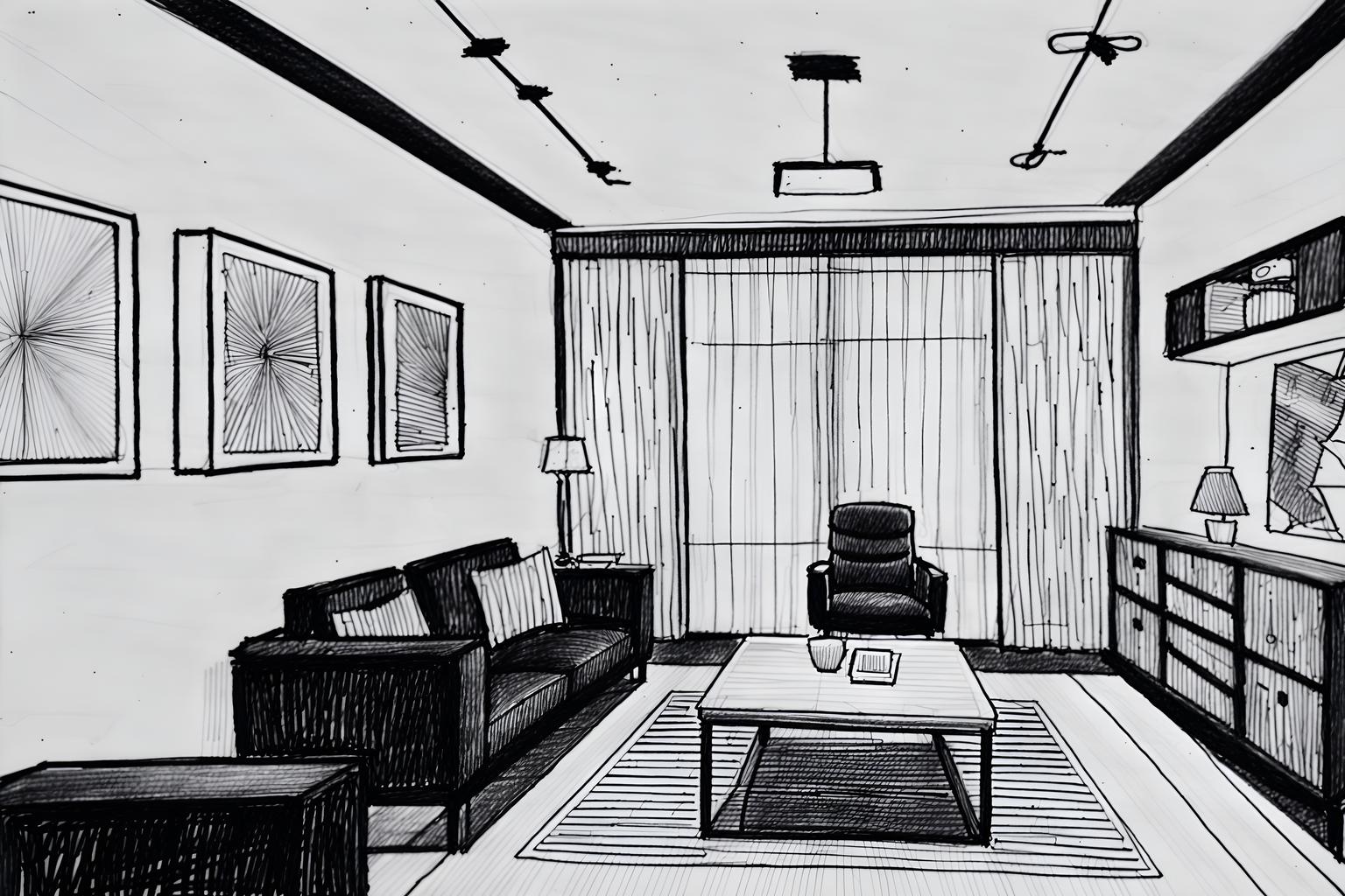 (hand-drawn monochrome black and white sketch line drawing)++ of sketch-style (home office) apartment interior. a sketch of interior. with . . a sketch of interior. with office chair and cabinets and desk lamp. trending on artstation. black and white line drawing sketch without colors. masterpiece, cinematic light, ultrarealistic+, photorealistic+, 8k, raw photo, realistic, sharp focus on eyes, (symmetrical eyes), (intact eyes), hyperrealistic, highest quality, best quality, , highly detailed, masterpiece, best quality, extremely detailed 8k wallpaper, masterpiece, best quality, ultra-detailed, best shadow, detailed background, detailed face, detailed eyes, high contrast, best illumination, detailed face, dulux, caustic, dynamic angle, detailed glow. dramatic lighting. highly detailed, insanely detailed hair, symmetrical, intricate details, professionally retouched, 8k high definition. strong bokeh. award winning photo.