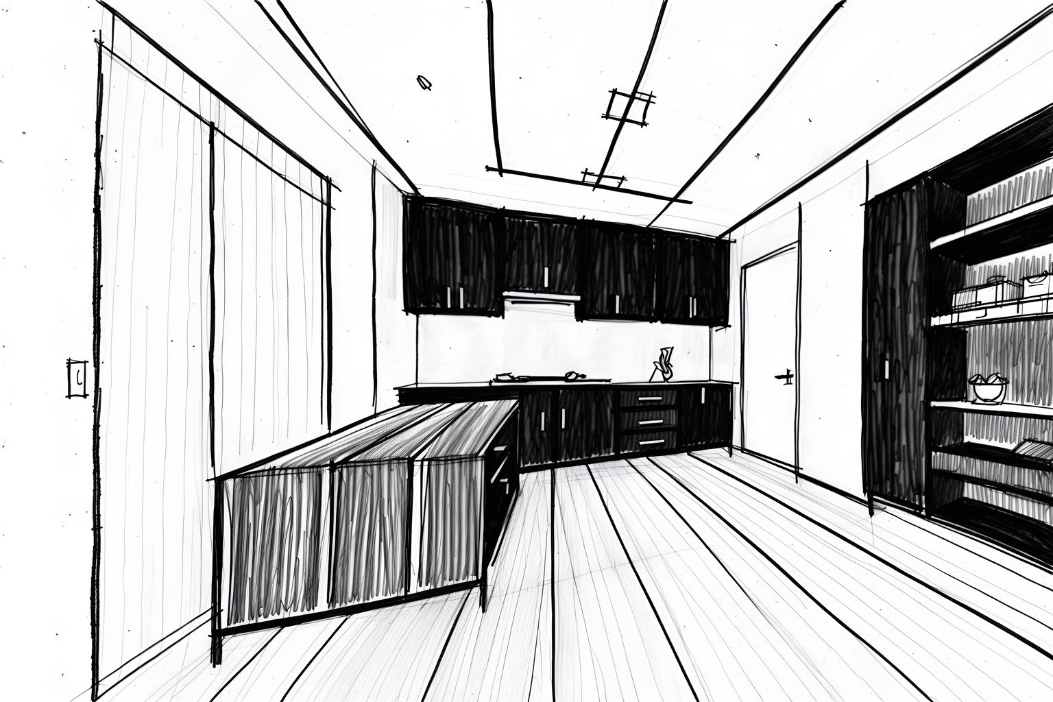 (hand-drawn monochrome black and white sketch line drawing)++ of sketch-style (drop zone) apartment interior. a sketch of interior. with . . a sketch of interior. with cubbies and shelves for shoes and cabinets. trending on artstation. black and white line drawing sketch without colors. masterpiece, cinematic light, ultrarealistic+, photorealistic+, 8k, raw photo, realistic, sharp focus on eyes, (symmetrical eyes), (intact eyes), hyperrealistic, highest quality, best quality, , highly detailed, masterpiece, best quality, extremely detailed 8k wallpaper, masterpiece, best quality, ultra-detailed, best shadow, detailed background, detailed face, detailed eyes, high contrast, best illumination, detailed face, dulux, caustic, dynamic angle, detailed glow. dramatic lighting. highly detailed, insanely detailed hair, symmetrical, intricate details, professionally retouched, 8k high definition. strong bokeh. award winning photo.