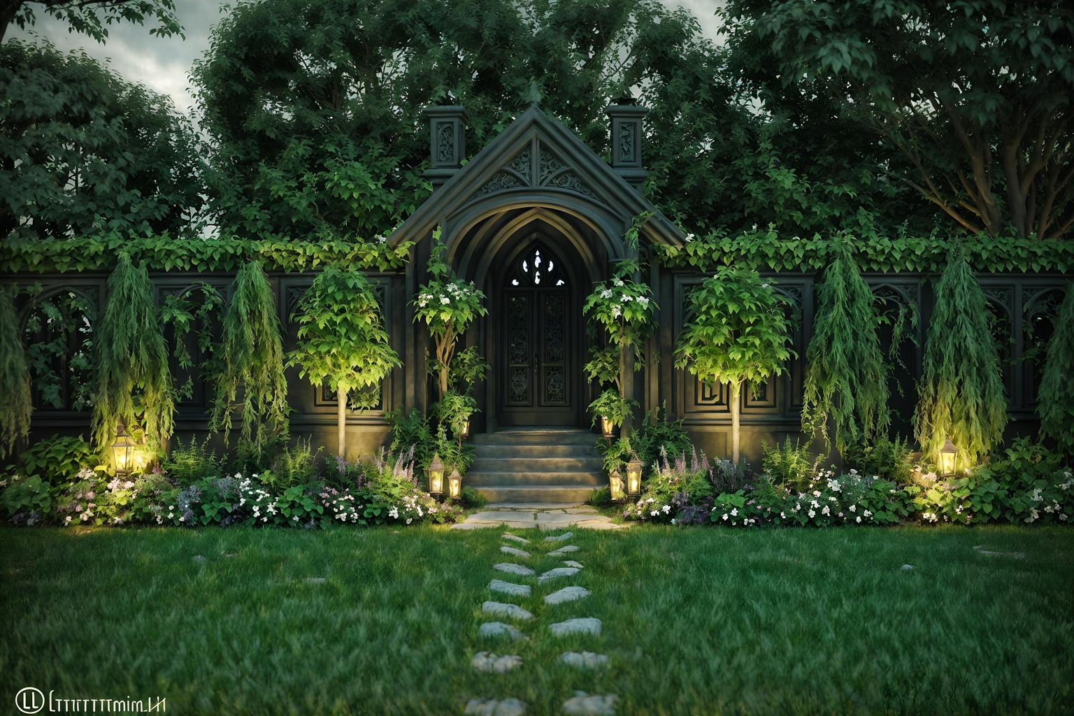 gothic-style designed (outdoor garden ) with garden plants and garden tree and grass and garden plants. . . cinematic photo, highly detailed, cinematic lighting, ultra-detailed, ultrarealistic, photorealism, 8k. gothic design style. masterpiece, cinematic light, ultrarealistic+, photorealistic+, 8k, raw photo, realistic, sharp focus on eyes, (symmetrical eyes), (intact eyes), hyperrealistic, highest quality, best quality, , highly detailed, masterpiece, best quality, extremely detailed 8k wallpaper, masterpiece, best quality, ultra-detailed, best shadow, detailed background, detailed face, detailed eyes, high contrast, best illumination, detailed face, dulux, caustic, dynamic angle, detailed glow. dramatic lighting. highly detailed, insanely detailed hair, symmetrical, intricate details, professionally retouched, 8k high definition. strong bokeh. award winning photo.