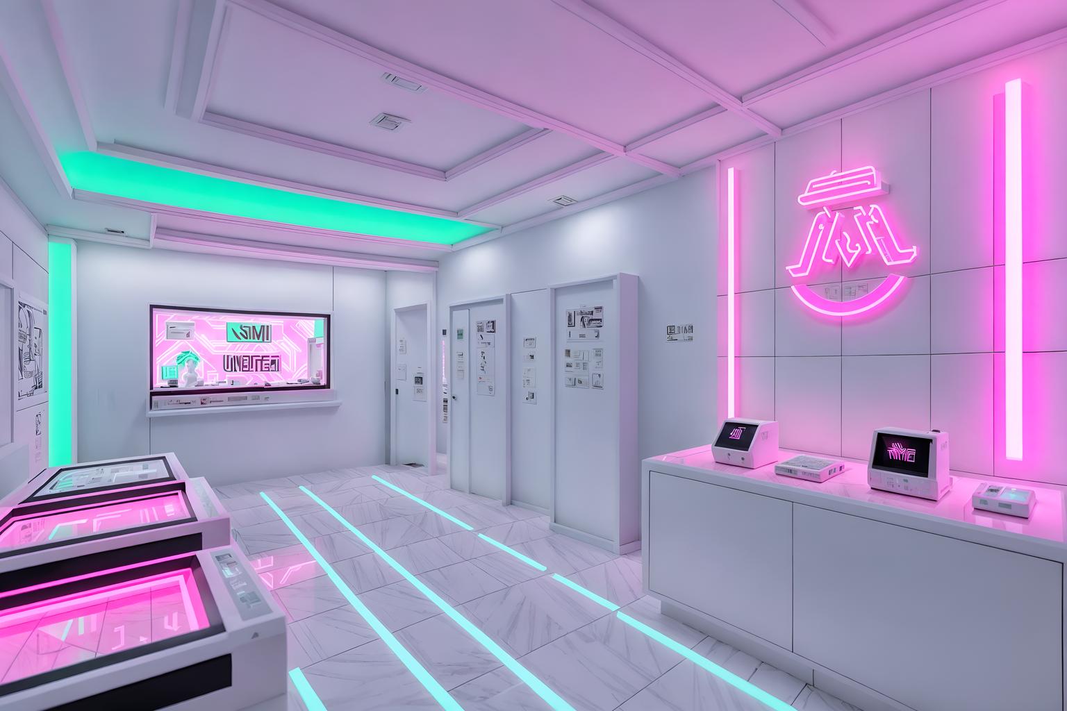 vaporwave-style (gaming room interior) . with white square bathroom tiles and bright pink and neon glow and 1980s retail shops and palm trees and japanese letters on wall and palm trees and white roman statues, white roman sculptures, white roman columns, white roman pillars in the center of the room,. . cinematic photo, highly detailed, cinematic lighting, ultra-detailed, ultrarealistic, photorealism, 8k. vaporwave interior design style. masterpiece, cinematic light, ultrarealistic+, photorealistic+, 8k, raw photo, realistic, sharp focus on eyes, (symmetrical eyes), (intact eyes), hyperrealistic, highest quality, best quality, , highly detailed, masterpiece, best quality, extremely detailed 8k wallpaper, masterpiece, best quality, ultra-detailed, best shadow, detailed background, detailed face, detailed eyes, high contrast, best illumination, detailed face, dulux, caustic, dynamic angle, detailed glow. dramatic lighting. highly detailed, insanely detailed hair, symmetrical, intricate details, professionally retouched, 8k high definition. strong bokeh. award winning photo.