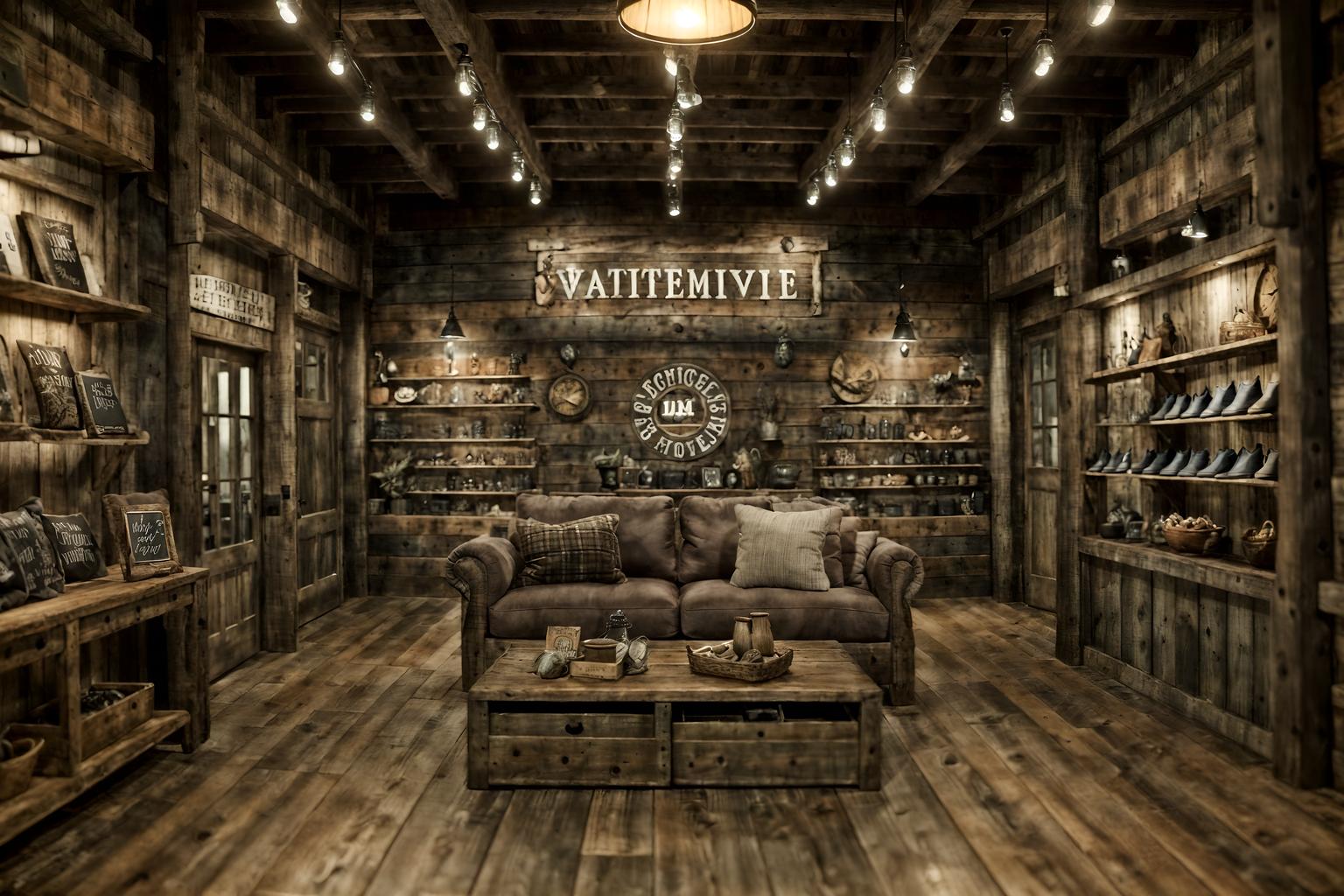 rustic-style (clothing store interior) . with . . cinematic photo, highly detailed, cinematic lighting, ultra-detailed, ultrarealistic, photorealism, 8k. rustic interior design style. masterpiece, cinematic light, ultrarealistic+, photorealistic+, 8k, raw photo, realistic, sharp focus on eyes, (symmetrical eyes), (intact eyes), hyperrealistic, highest quality, best quality, , highly detailed, masterpiece, best quality, extremely detailed 8k wallpaper, masterpiece, best quality, ultra-detailed, best shadow, detailed background, detailed face, detailed eyes, high contrast, best illumination, detailed face, dulux, caustic, dynamic angle, detailed glow. dramatic lighting. highly detailed, insanely detailed hair, symmetrical, intricate details, professionally retouched, 8k high definition. strong bokeh. award winning photo.