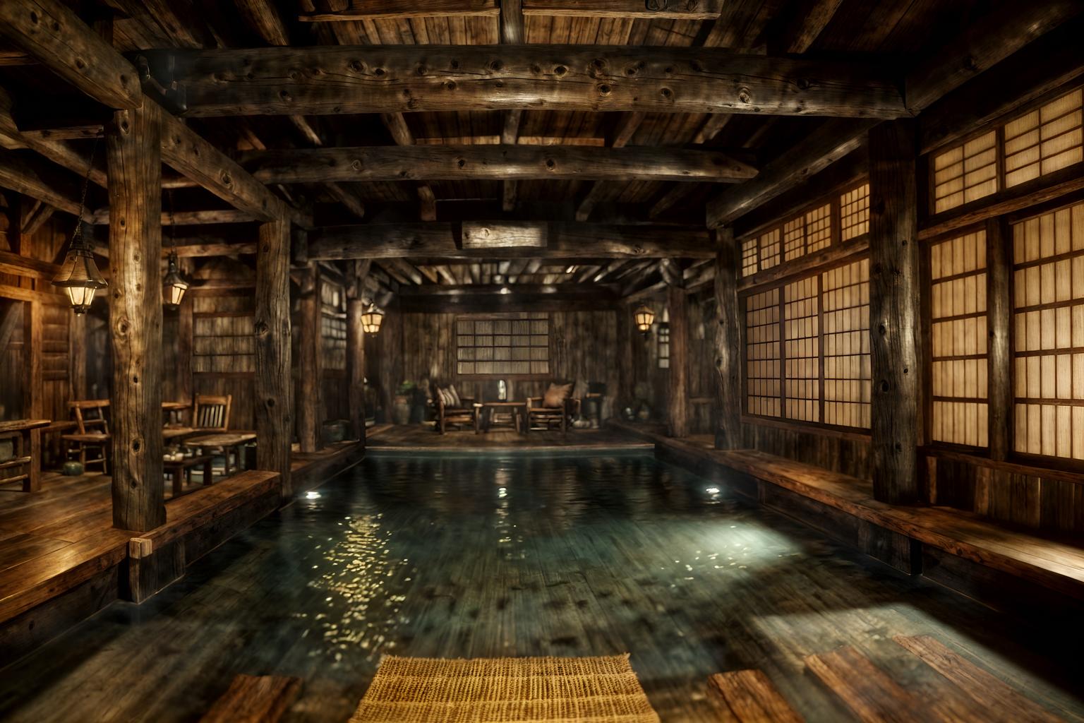 rustic-style (onsen interior) . with . . cinematic photo, highly detailed, cinematic lighting, ultra-detailed, ultrarealistic, photorealism, 8k. rustic interior design style. masterpiece, cinematic light, ultrarealistic+, photorealistic+, 8k, raw photo, realistic, sharp focus on eyes, (symmetrical eyes), (intact eyes), hyperrealistic, highest quality, best quality, , highly detailed, masterpiece, best quality, extremely detailed 8k wallpaper, masterpiece, best quality, ultra-detailed, best shadow, detailed background, detailed face, detailed eyes, high contrast, best illumination, detailed face, dulux, caustic, dynamic angle, detailed glow. dramatic lighting. highly detailed, insanely detailed hair, symmetrical, intricate details, professionally retouched, 8k high definition. strong bokeh. award winning photo.