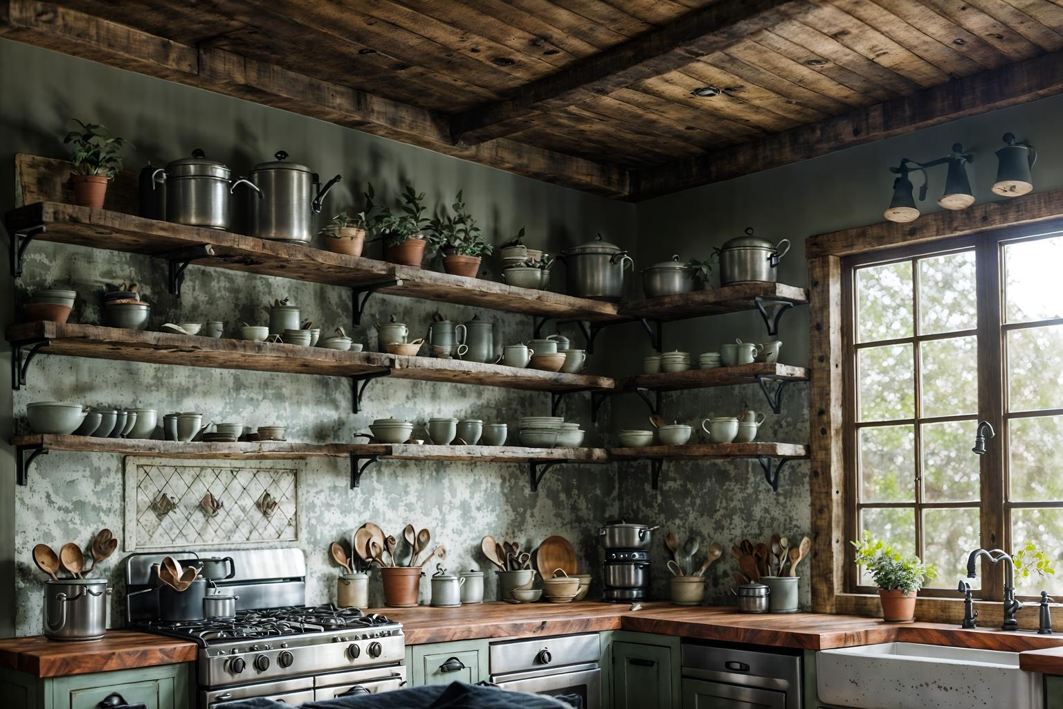 rustic-style (kitchen living combo interior) with sink and stove and plant and worktops and plant and bookshelves and kitchen cabinets and occasional tables. . with . . cinematic photo, highly detailed, cinematic lighting, ultra-detailed, ultrarealistic, photorealism, 8k. rustic interior design style. masterpiece, cinematic light, ultrarealistic+, photorealistic+, 8k, raw photo, realistic, sharp focus on eyes, (symmetrical eyes), (intact eyes), hyperrealistic, highest quality, best quality, , highly detailed, masterpiece, best quality, extremely detailed 8k wallpaper, masterpiece, best quality, ultra-detailed, best shadow, detailed background, detailed face, detailed eyes, high contrast, best illumination, detailed face, dulux, caustic, dynamic angle, detailed glow. dramatic lighting. highly detailed, insanely detailed hair, symmetrical, intricate details, professionally retouched, 8k high definition. strong bokeh. award winning photo.