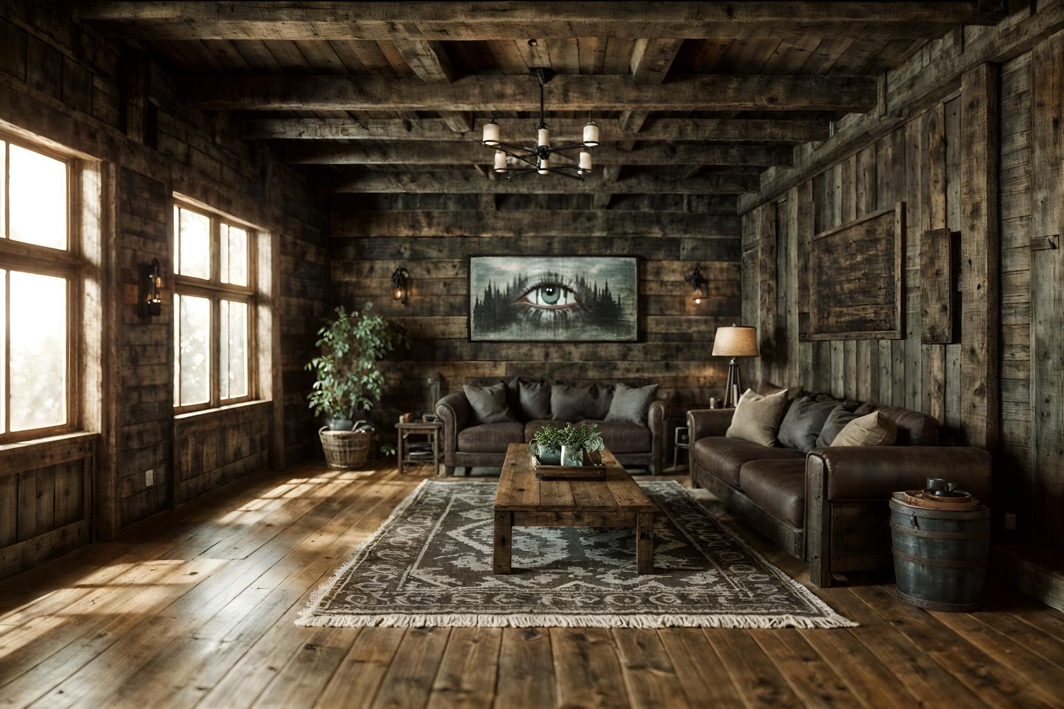 rustic-style (exhibition space interior) . with . . cinematic photo, highly detailed, cinematic lighting, ultra-detailed, ultrarealistic, photorealism, 8k. rustic interior design style. masterpiece, cinematic light, ultrarealistic+, photorealistic+, 8k, raw photo, realistic, sharp focus on eyes, (symmetrical eyes), (intact eyes), hyperrealistic, highest quality, best quality, , highly detailed, masterpiece, best quality, extremely detailed 8k wallpaper, masterpiece, best quality, ultra-detailed, best shadow, detailed background, detailed face, detailed eyes, high contrast, best illumination, detailed face, dulux, caustic, dynamic angle, detailed glow. dramatic lighting. highly detailed, insanely detailed hair, symmetrical, intricate details, professionally retouched, 8k high definition. strong bokeh. award winning photo.