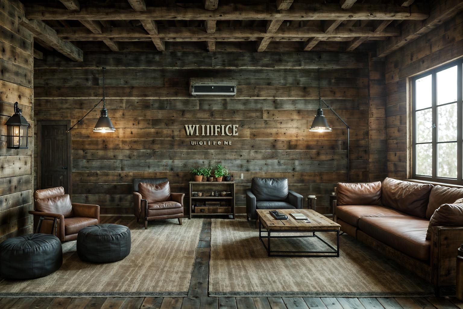 rustic-style (coworking space interior) with seating area with sofa and lounge chairs and office desks and office chairs and seating area with sofa. . with . . cinematic photo, highly detailed, cinematic lighting, ultra-detailed, ultrarealistic, photorealism, 8k. rustic interior design style. masterpiece, cinematic light, ultrarealistic+, photorealistic+, 8k, raw photo, realistic, sharp focus on eyes, (symmetrical eyes), (intact eyes), hyperrealistic, highest quality, best quality, , highly detailed, masterpiece, best quality, extremely detailed 8k wallpaper, masterpiece, best quality, ultra-detailed, best shadow, detailed background, detailed face, detailed eyes, high contrast, best illumination, detailed face, dulux, caustic, dynamic angle, detailed glow. dramatic lighting. highly detailed, insanely detailed hair, symmetrical, intricate details, professionally retouched, 8k high definition. strong bokeh. award winning photo.