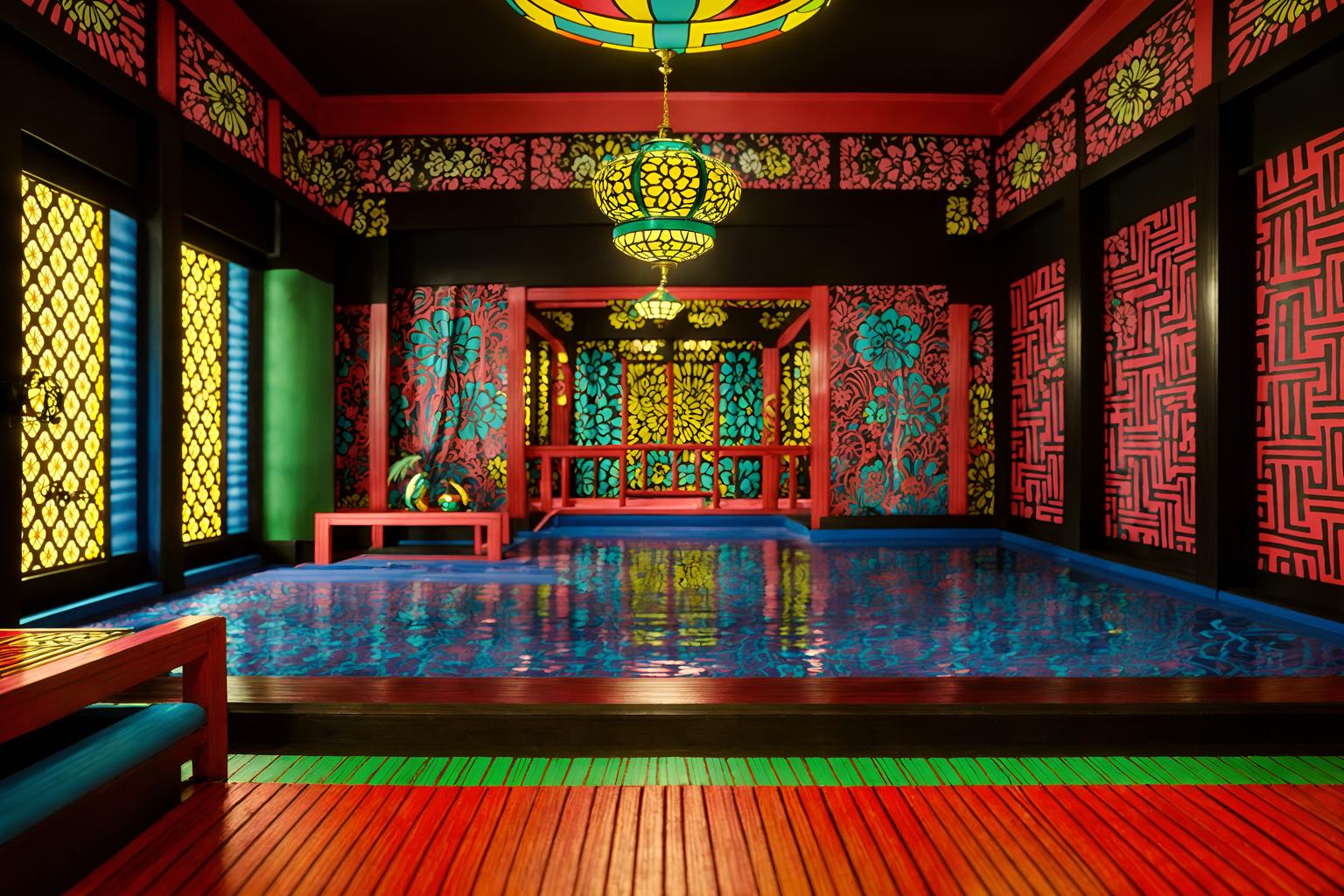 maximalist-style (onsen interior) . with playful and bold colors and vibrant and bold patterns and eye-catching and bold design and bold creativity and more is more philosophy. . cinematic photo, highly detailed, cinematic lighting, ultra-detailed, ultrarealistic, photorealism, 8k. maximalist interior design style. masterpiece, cinematic light, ultrarealistic+, photorealistic+, 8k, raw photo, realistic, sharp focus on eyes, (symmetrical eyes), (intact eyes), hyperrealistic, highest quality, best quality, , highly detailed, masterpiece, best quality, extremely detailed 8k wallpaper, masterpiece, best quality, ultra-detailed, best shadow, detailed background, detailed face, detailed eyes, high contrast, best illumination, detailed face, dulux, caustic, dynamic angle, detailed glow. dramatic lighting. highly detailed, insanely detailed hair, symmetrical, intricate details, professionally retouched, 8k high definition. strong bokeh. award winning photo.