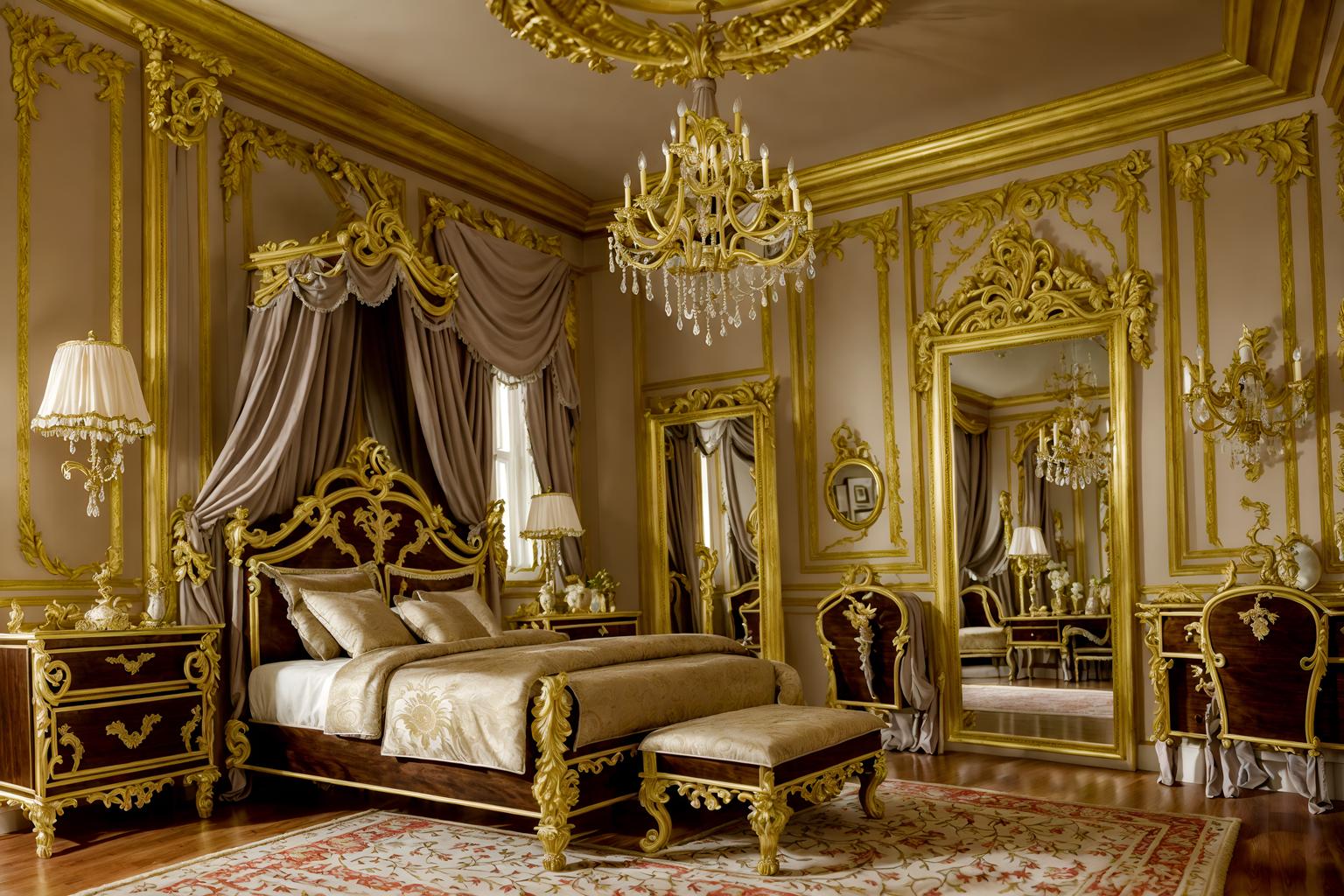 baroque-style (kids room interior) with plant and mirror and headboard and bed and accent chair and bedside table or night stand and kids desk and dresser closet. . with heavy moldings and twisted columns and opulent and colossal furniture and sensuous richness and elaborate ornamentation and drama and pedestal feet and tension. . cinematic photo, highly detailed, cinematic lighting, ultra-detailed, ultrarealistic, photorealism, 8k. baroque interior design style. masterpiece, cinematic light, ultrarealistic+, photorealistic+, 8k, raw photo, realistic, sharp focus on eyes, (symmetrical eyes), (intact eyes), hyperrealistic, highest quality, best quality, , highly detailed, masterpiece, best quality, extremely detailed 8k wallpaper, masterpiece, best quality, ultra-detailed, best shadow, detailed background, detailed face, detailed eyes, high contrast, best illumination, detailed face, dulux, caustic, dynamic angle, detailed glow. dramatic lighting. highly detailed, insanely detailed hair, symmetrical, intricate details, professionally retouched, 8k high definition. strong bokeh. award winning photo.