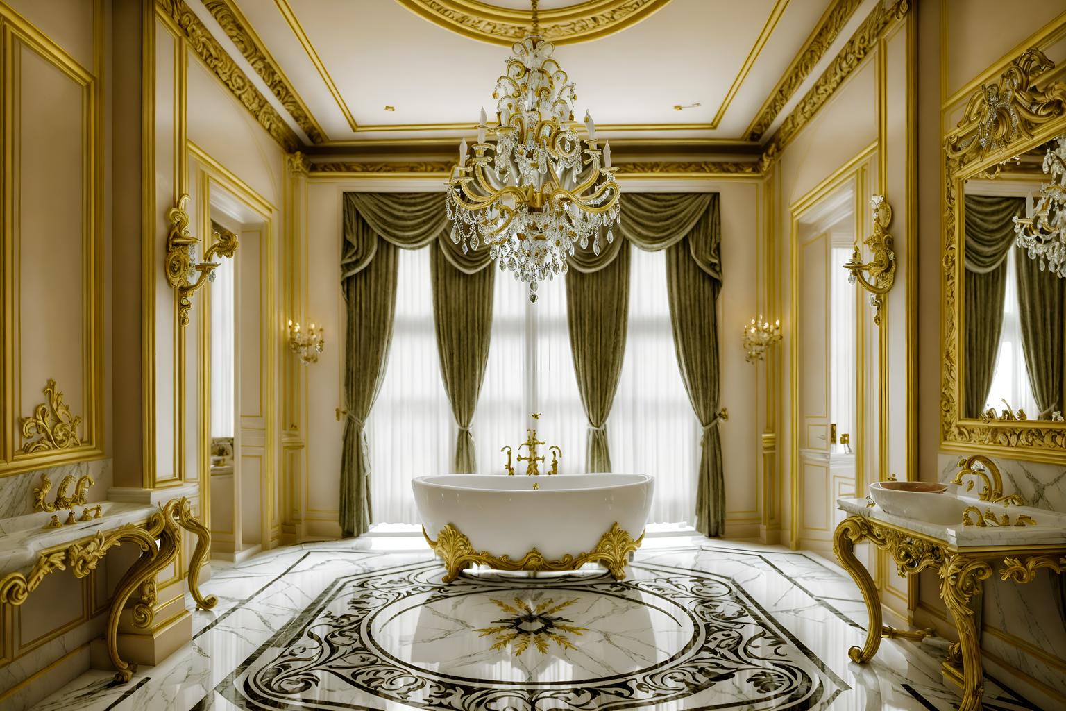 baroque-style (hotel bathroom interior) with bath towel and plant and bathtub and bathroom sink with faucet and toilet seat and bathroom cabinet and shower and mirror. . with intricate carvings and ornaments and dynamism and emotional exuberance and movement and drama and expensive and plush flooring and crystal and glass accents and twisted columns. . cinematic photo, highly detailed, cinematic lighting, ultra-detailed, ultrarealistic, photorealism, 8k. baroque interior design style. masterpiece, cinematic light, ultrarealistic+, photorealistic+, 8k, raw photo, realistic, sharp focus on eyes, (symmetrical eyes), (intact eyes), hyperrealistic, highest quality, best quality, , highly detailed, masterpiece, best quality, extremely detailed 8k wallpaper, masterpiece, best quality, ultra-detailed, best shadow, detailed background, detailed face, detailed eyes, high contrast, best illumination, detailed face, dulux, caustic, dynamic angle, detailed glow. dramatic lighting. highly detailed, insanely detailed hair, symmetrical, intricate details, professionally retouched, 8k high definition. strong bokeh. award winning photo.