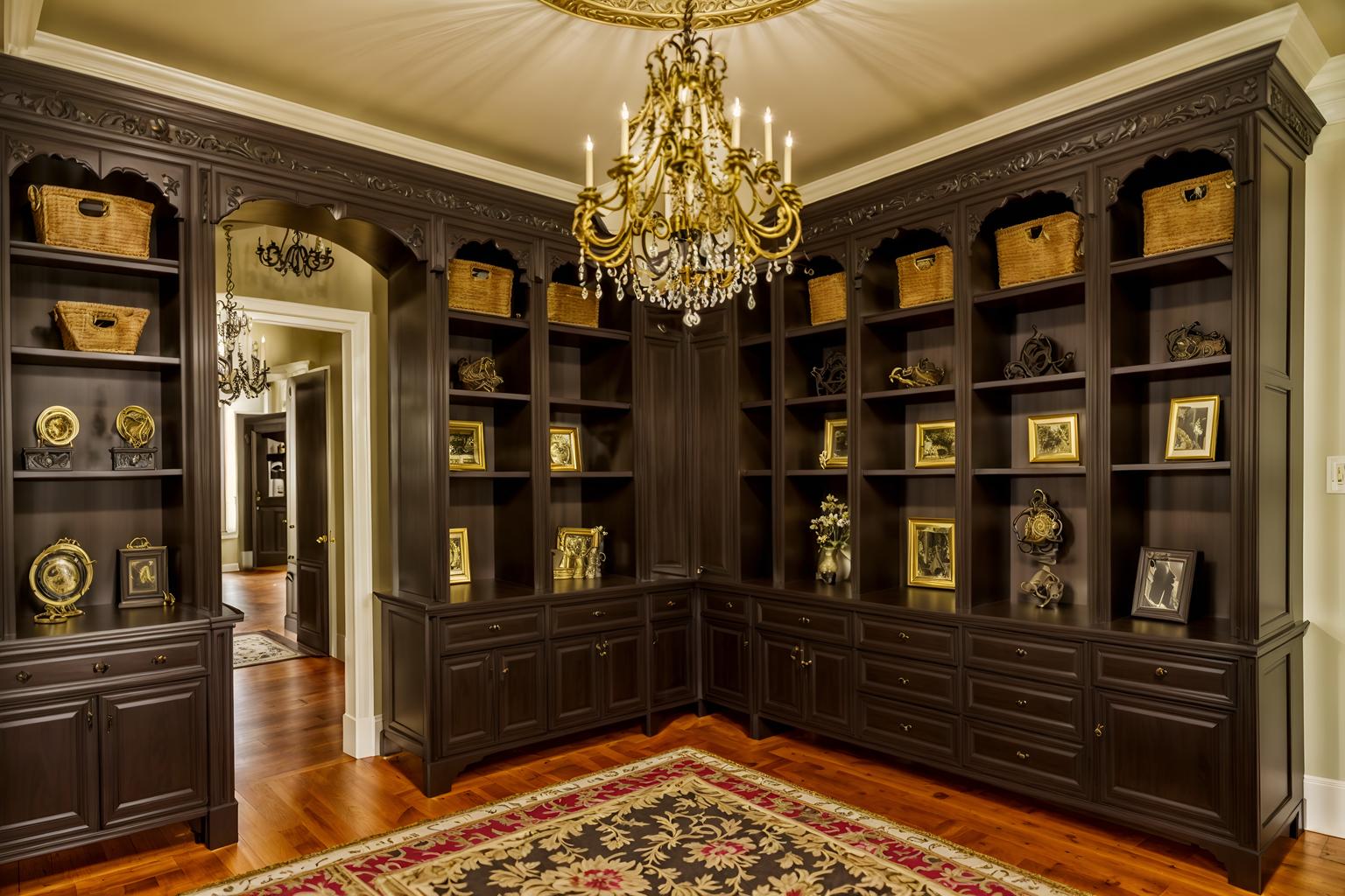 baroque-style (mudroom interior) with cubbies and storage baskets and storage drawers and wall hooks for coats and high up storage and cabinets and shelves for shoes and a bench. . with pedestal feet and drama and emotional exuberance and opulent and colossal furniture and movement and heavy moldings and luxurious floral and damask fabrics and expensive and plush flooring. . cinematic photo, highly detailed, cinematic lighting, ultra-detailed, ultrarealistic, photorealism, 8k. baroque interior design style. masterpiece, cinematic light, ultrarealistic+, photorealistic+, 8k, raw photo, realistic, sharp focus on eyes, (symmetrical eyes), (intact eyes), hyperrealistic, highest quality, best quality, , highly detailed, masterpiece, best quality, extremely detailed 8k wallpaper, masterpiece, best quality, ultra-detailed, best shadow, detailed background, detailed face, detailed eyes, high contrast, best illumination, detailed face, dulux, caustic, dynamic angle, detailed glow. dramatic lighting. highly detailed, insanely detailed hair, symmetrical, intricate details, professionally retouched, 8k high definition. strong bokeh. award winning photo.