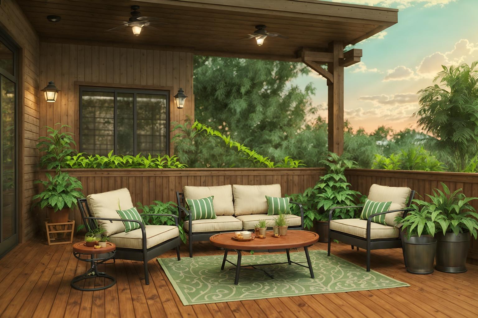 retro-style designed (outdoor patio ) with plant and deck with deck chairs and barbeque or grill and patio couch with pillows and grass and plant. . . cinematic photo, highly detailed, cinematic lighting, ultra-detailed, ultrarealistic, photorealism, 8k. retro design style. masterpiece, cinematic light, ultrarealistic+, photorealistic+, 8k, raw photo, realistic, sharp focus on eyes, (symmetrical eyes), (intact eyes), hyperrealistic, highest quality, best quality, , highly detailed, masterpiece, best quality, extremely detailed 8k wallpaper, masterpiece, best quality, ultra-detailed, best shadow, detailed background, detailed face, detailed eyes, high contrast, best illumination, detailed face, dulux, caustic, dynamic angle, detailed glow. dramatic lighting. highly detailed, insanely detailed hair, symmetrical, intricate details, professionally retouched, 8k high definition. strong bokeh. award winning photo.