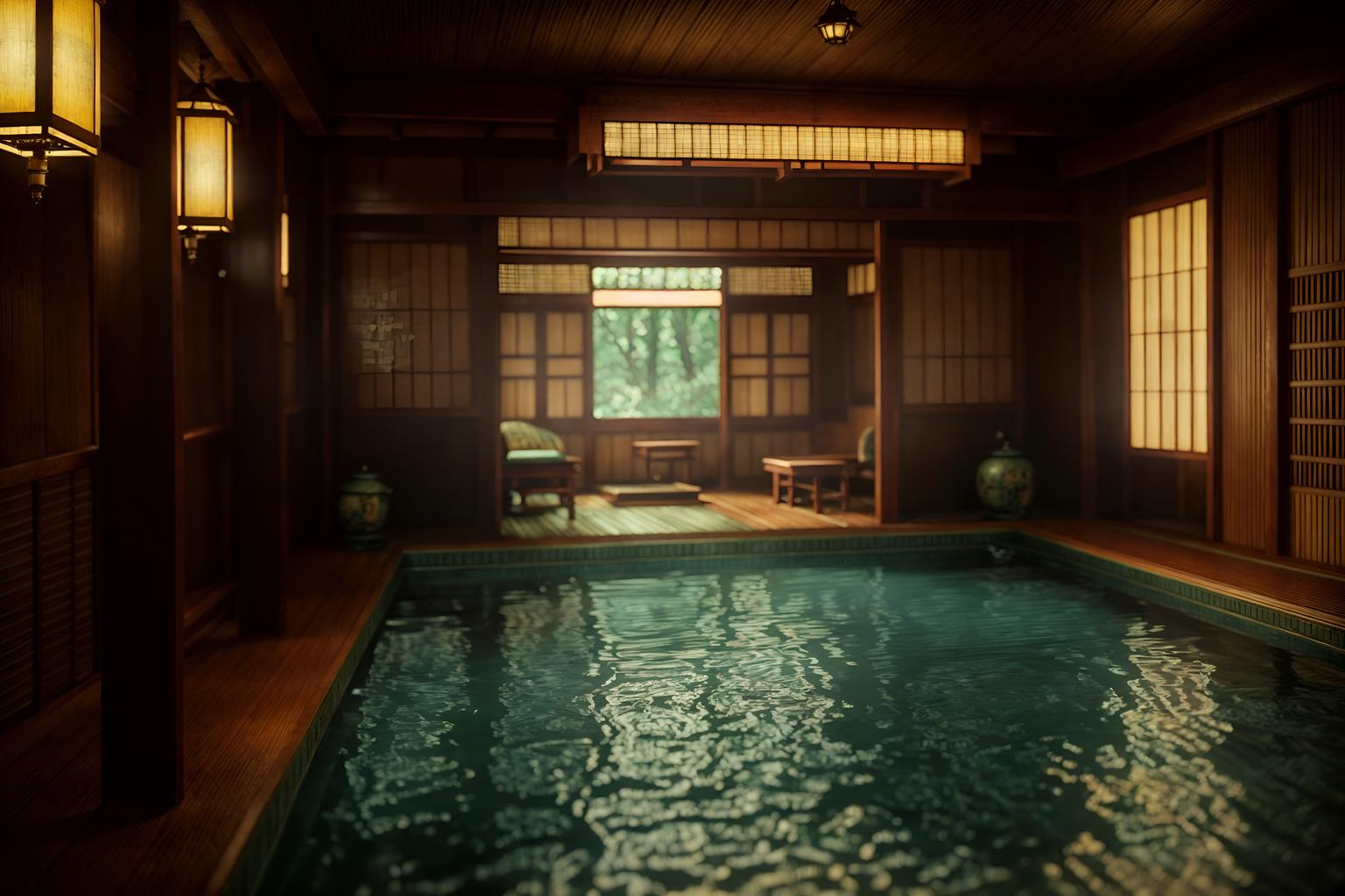 retro-style (onsen interior) . . cinematic photo, highly detailed, cinematic lighting, ultra-detailed, ultrarealistic, photorealism, 8k. retro interior design style. masterpiece, cinematic light, ultrarealistic+, photorealistic+, 8k, raw photo, realistic, sharp focus on eyes, (symmetrical eyes), (intact eyes), hyperrealistic, highest quality, best quality, , highly detailed, masterpiece, best quality, extremely detailed 8k wallpaper, masterpiece, best quality, ultra-detailed, best shadow, detailed background, detailed face, detailed eyes, high contrast, best illumination, detailed face, dulux, caustic, dynamic angle, detailed glow. dramatic lighting. highly detailed, insanely detailed hair, symmetrical, intricate details, professionally retouched, 8k high definition. strong bokeh. award winning photo.