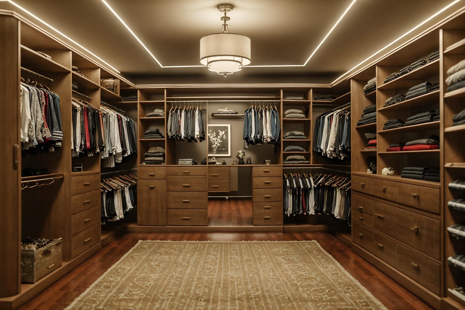 retro-style (walk in closet interior) . . cinematic photo, highly detailed, cinematic lighting, ultra-detailed, ultrarealistic, photorealism, 8k. retro interior design style. masterpiece, cinematic light, ultrarealistic+, photorealistic+, 8k, raw photo, realistic, sharp focus on eyes, (symmetrical eyes), (intact eyes), hyperrealistic, highest quality, best quality, , highly detailed, masterpiece, best quality, extremely detailed 8k wallpaper, masterpiece, best quality, ultra-detailed, best shadow, detailed background, detailed face, detailed eyes, high contrast, best illumination, detailed face, dulux, caustic, dynamic angle, detailed glow. dramatic lighting. highly detailed, insanely detailed hair, symmetrical, intricate details, professionally retouched, 8k high definition. strong bokeh. award winning photo.