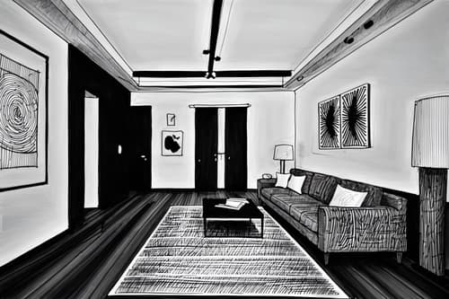 (hand-drawn monochrome black and white sketch line drawing)++ of sketch-style interior designed () apartment interior. a sketch of interior. with . a sketch of interior. trending on artstation. black and white line drawing sketch without colors. masterpiece, cinematic light, ultrarealistic+, photorealistic+, 8k, raw photo, realistic, sharp focus on eyes, (symmetrical eyes), (intact eyes), hyperrealistic, highest quality, best quality, , highly detailed, masterpiece, best quality, extremely detailed 8k wallpaper, masterpiece, best quality, ultra-detailed, best shadow, detailed background, detailed face, detailed eyes, high contrast, best illumination, detailed face, dulux, caustic, dynamic angle, detailed glow. dramatic lighting. highly detailed, insanely detailed hair, symmetrical, intricate details, professionally retouched, 8k high definition. strong bokeh. award winning photo.