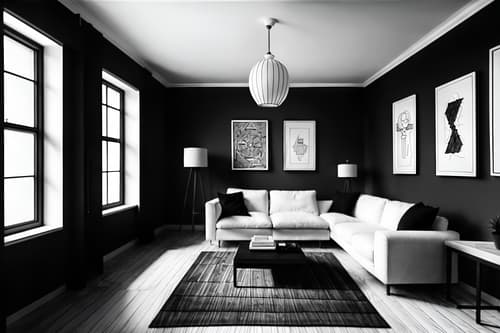 (hand-drawn monochrome black and white sketch line drawing)++ of sketch-style interior designed (attic) apartment interior. a sketch of interior. with . a sketch of interior. trending on artstation. black and white line drawing sketch without colors. masterpiece, cinematic light, ultrarealistic+, photorealistic+, 8k, raw photo, realistic, sharp focus on eyes, (symmetrical eyes), (intact eyes), hyperrealistic, highest quality, best quality, , highly detailed, masterpiece, best quality, extremely detailed 8k wallpaper, masterpiece, best quality, ultra-detailed, best shadow, detailed background, detailed face, detailed eyes, high contrast, best illumination, detailed face, dulux, caustic, dynamic angle, detailed glow. dramatic lighting. highly detailed, insanely detailed hair, symmetrical, intricate details, professionally retouched, 8k high definition. strong bokeh. award winning photo.