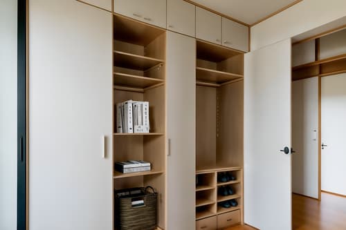 photo from pinterest of zen-style interior designed (drop zone interior) with storage baskets and shelves for shoes and cabinets and lockers and wall hooks for coats and storage drawers and cubbies and high up storage. . with japanese minimalist interior and japanese minimalist interior and simplicity and clean lines and natural light and serenity and harmony and asian zen interior and asian interior. . cinematic photo, highly detailed, cinematic lighting, ultra-detailed, ultrarealistic, photorealism, 8k. trending on pinterest. zen interior design style. masterpiece, cinematic light, ultrarealistic+, photorealistic+, 8k, raw photo, realistic, sharp focus on eyes, (symmetrical eyes), (intact eyes), hyperrealistic, highest quality, best quality, , highly detailed, masterpiece, best quality, extremely detailed 8k wallpaper, masterpiece, best quality, ultra-detailed, best shadow, detailed background, detailed face, detailed eyes, high contrast, best illumination, detailed face, dulux, caustic, dynamic angle, detailed glow. dramatic lighting. highly detailed, insanely detailed hair, symmetrical, intricate details, professionally retouched, 8k high definition. strong bokeh. award winning photo.