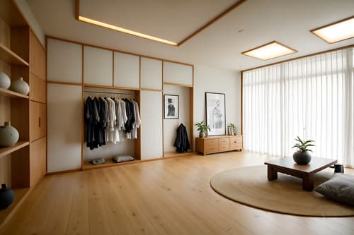 photo from pinterest of zen-style interior designed (clothing store interior) . with clean lines and natural light and asian interior and japanese interior and clutter free and japanese minimalist interior and japanese minimalist interior and calm and neutral colors. . cinematic photo, highly detailed, cinematic lighting, ultra-detailed, ultrarealistic, photorealism, 8k. trending on pinterest. zen interior design style. masterpiece, cinematic light, ultrarealistic+, photorealistic+, 8k, raw photo, realistic, sharp focus on eyes, (symmetrical eyes), (intact eyes), hyperrealistic, highest quality, best quality, , highly detailed, masterpiece, best quality, extremely detailed 8k wallpaper, masterpiece, best quality, ultra-detailed, best shadow, detailed background, detailed face, detailed eyes, high contrast, best illumination, detailed face, dulux, caustic, dynamic angle, detailed glow. dramatic lighting. highly detailed, insanely detailed hair, symmetrical, intricate details, professionally retouched, 8k high definition. strong bokeh. award winning photo.